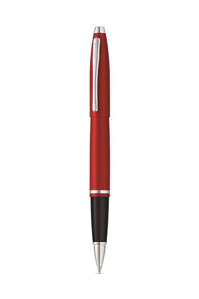 Calais-Crimson-Red-Lacq-W-Chrome-Appts-Rolling-Ball-Pen