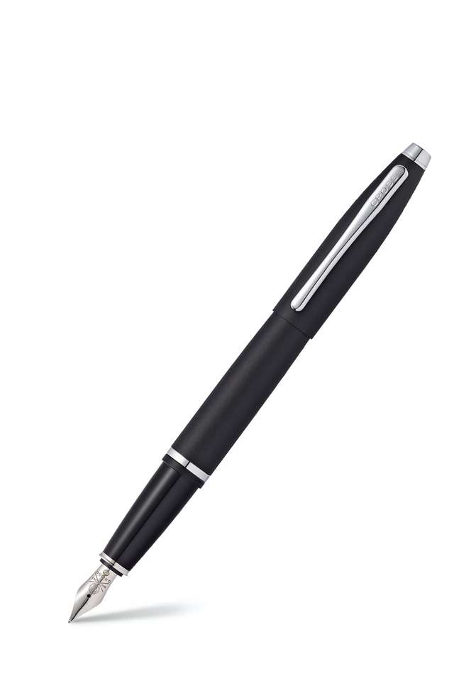 Calais-Matt-Black-Fountain-Pen-Medium-Nib---Gift-Box