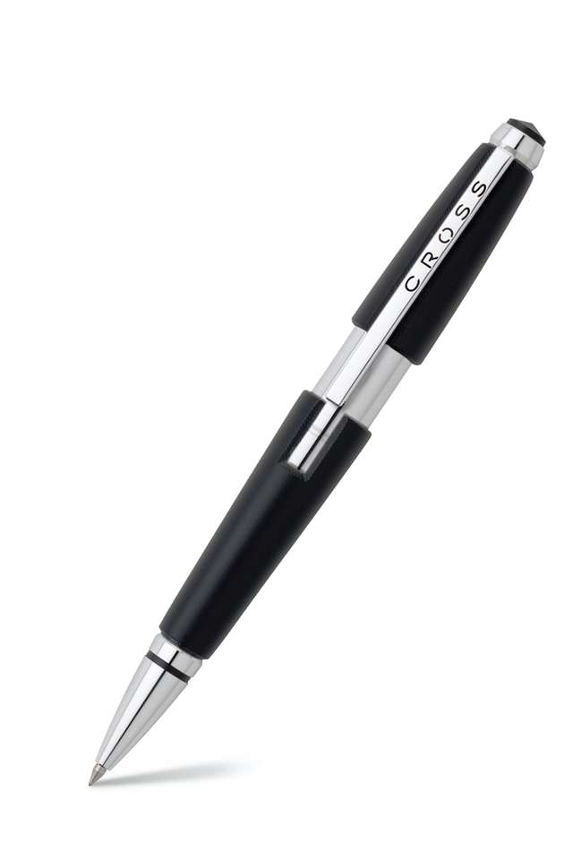 Edge-Jet-Black/Chrome-Roller-Ball-Pen