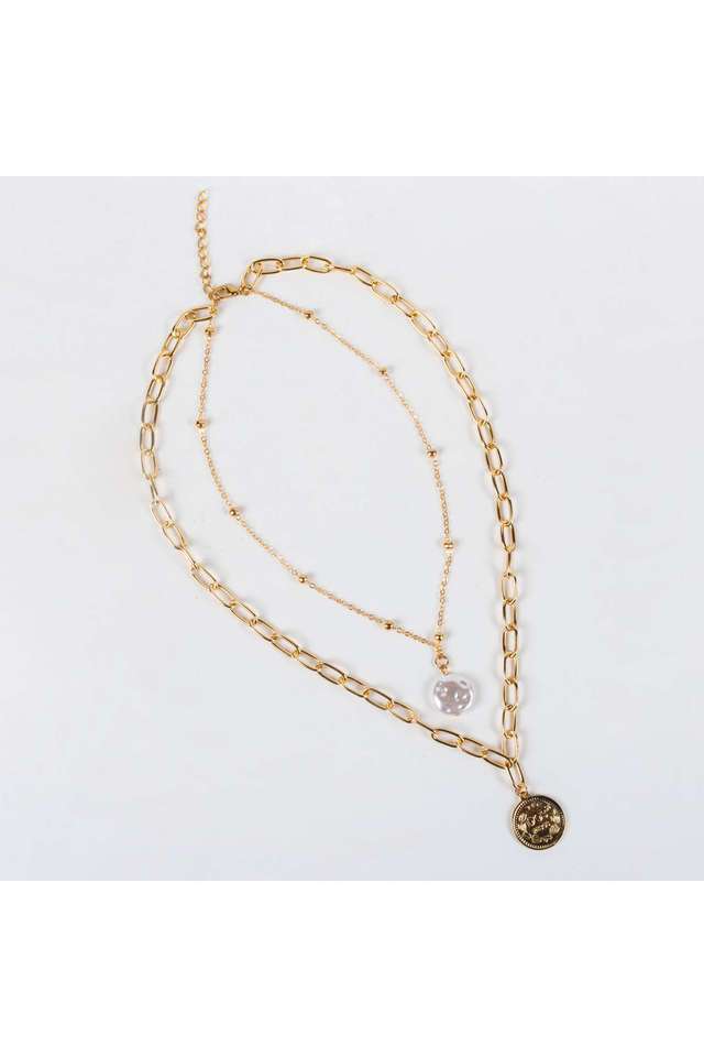 Attractive-Layered-Chain-Necklace-With-Fashionable-Hangings