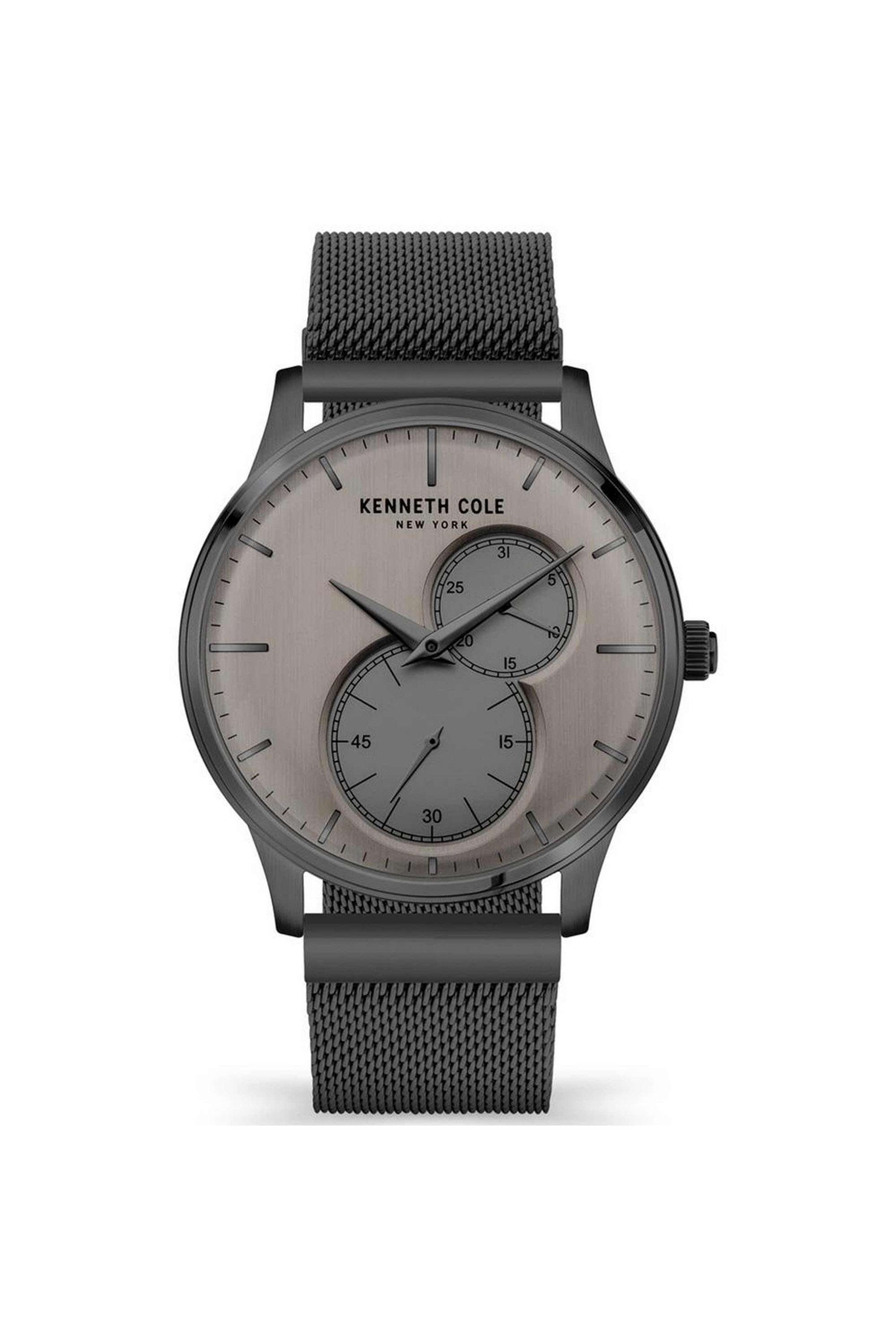 Bradshaw-44-mm-Quartz-Analogue-Watch-for-Men---Grey-Dial-with-Grey-Stainless-Steel-Strap-(KCWGK2125201MN)