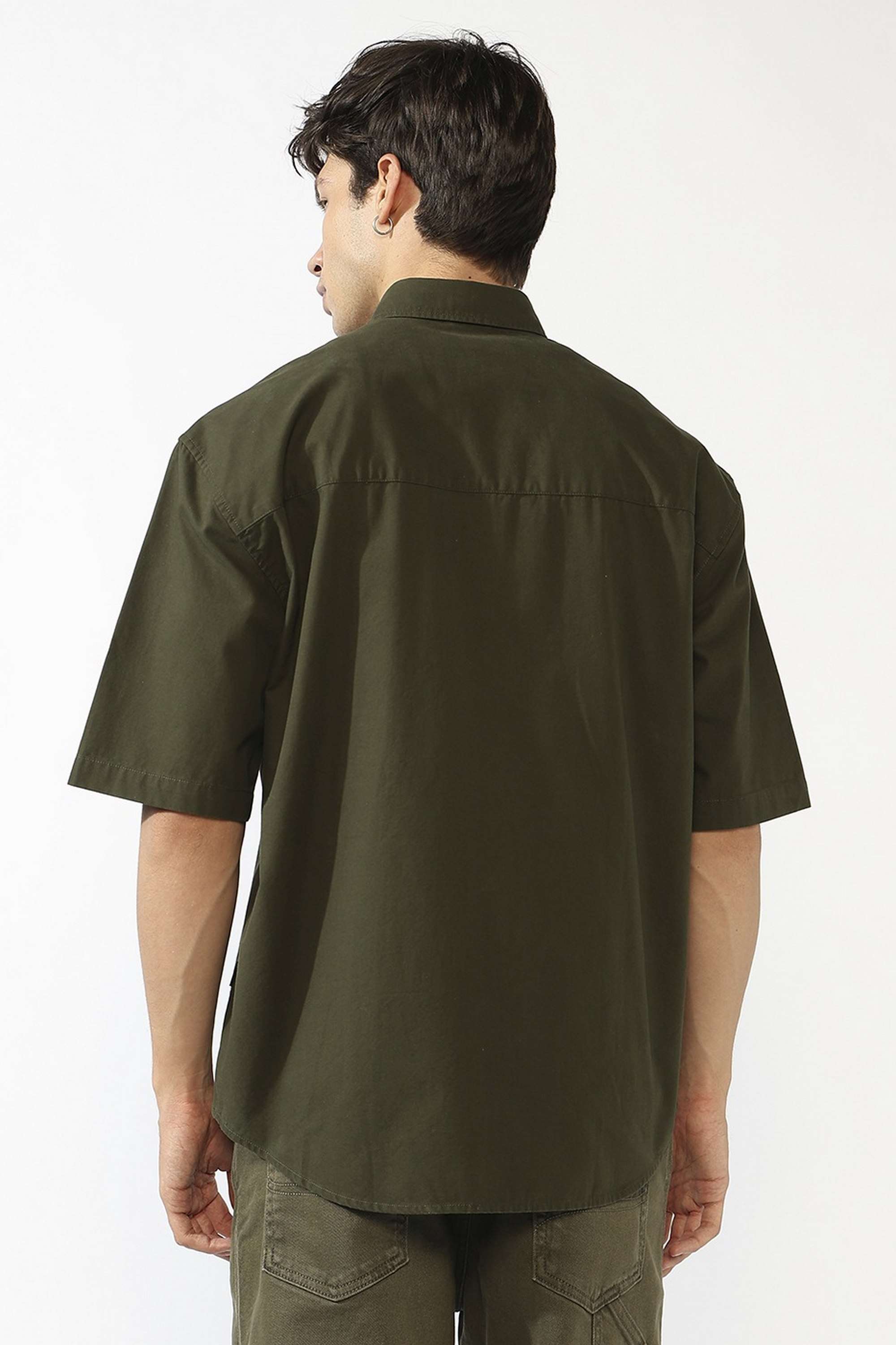 Solid-Cotton-Relaxed-Fit-Men-s-Casual-Shirt