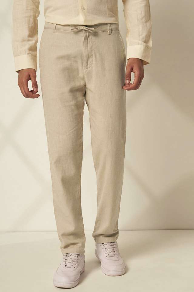 Solid-Cotton-Slim-Fit-Men-s-Casual-Wear-Trousers