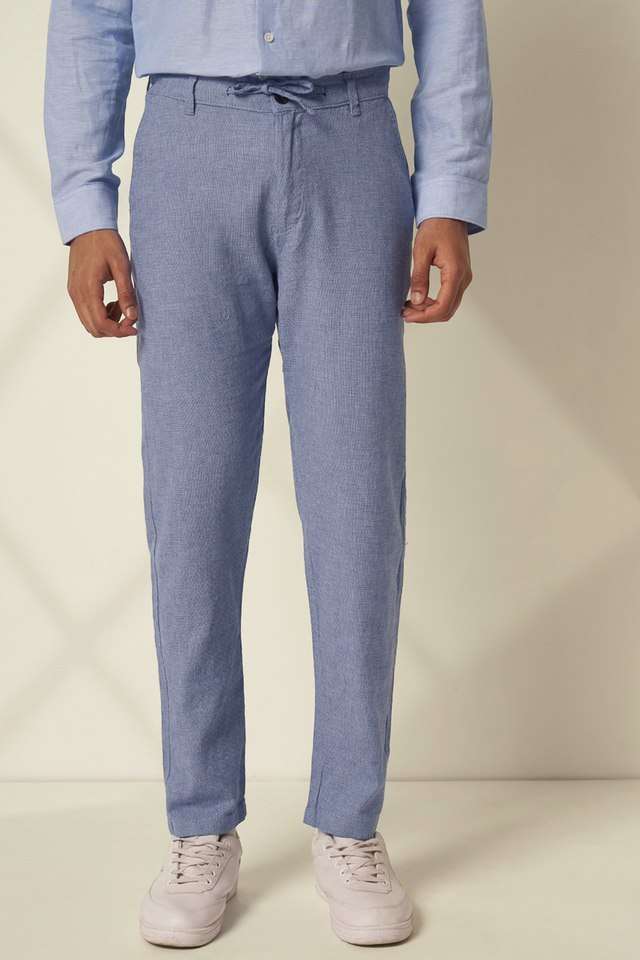 Solid-Cotton-Slim-Fit-Men-s-Casual-Wear-Trousers