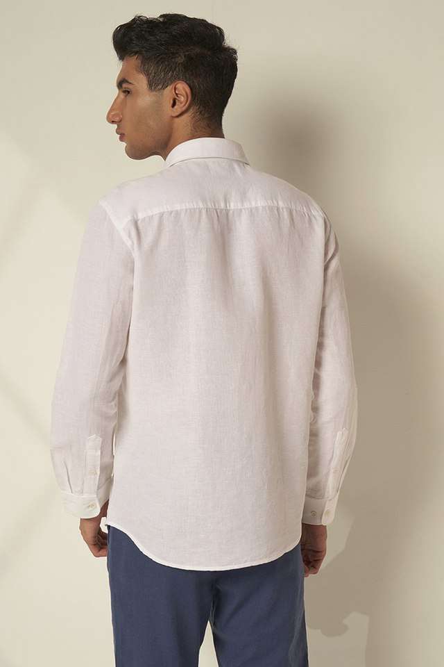 Solid-Linen-Regular-Fit-Men-s-Casual-Wear-Shirt