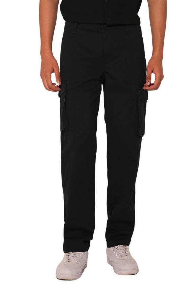 Solid-Cotton-Regular-Fit-Men-s-Casual-Trousers