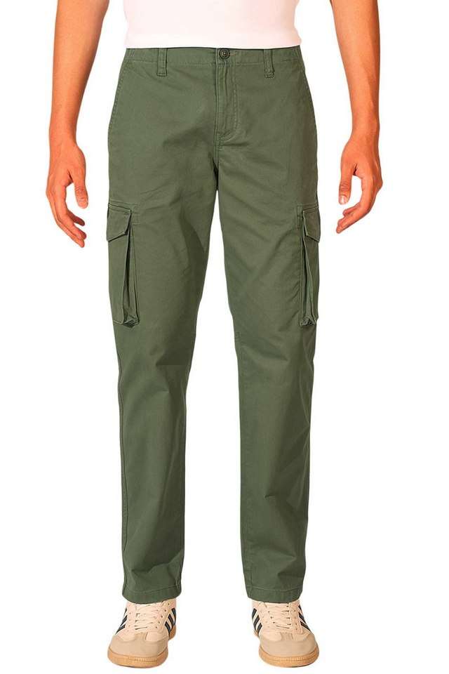 Solid-Cotton-Regular-Fit-Men-s-Casual-Trousers