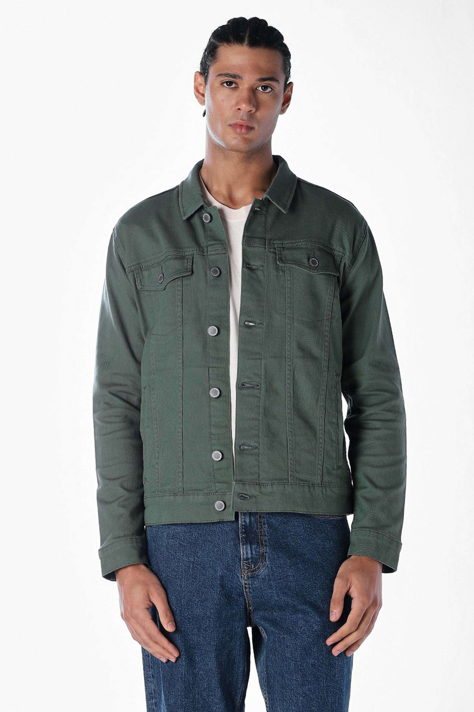 Polyester-Snap-Button-Regular-Fit-Men-Casual-Wear-Jacket