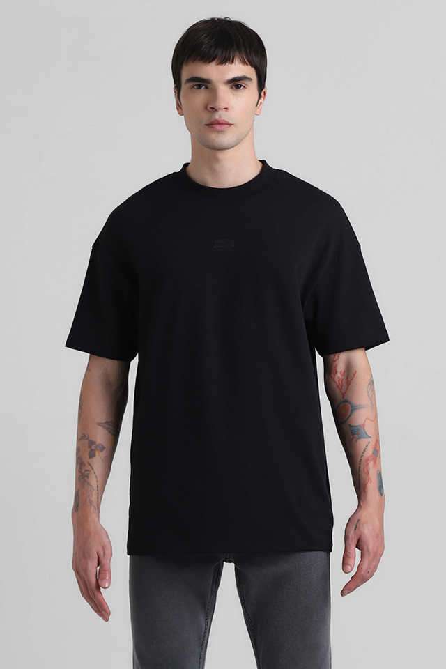 Solid-Cotton-Regular-Fit-Men-T-Shirt
