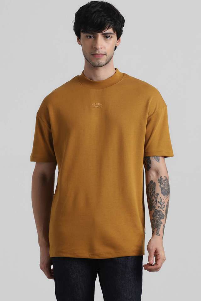Solid-Cotton-Slim-Fit-Men-T-Shirt