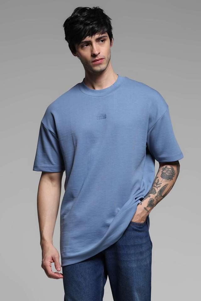 Solid-Cotton-Slim-Fit-Men-T-Shirt