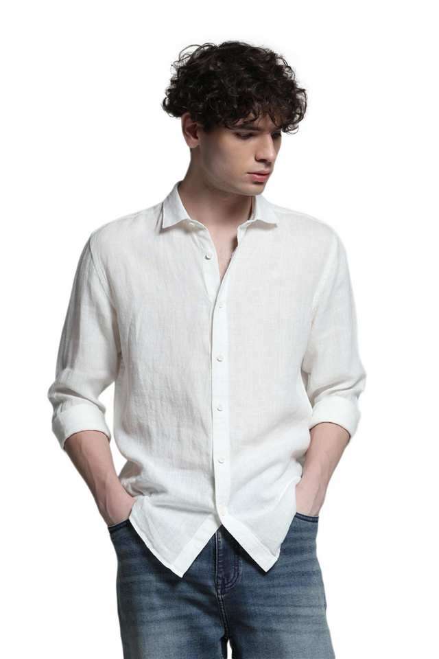 Solid-Linen-Regular-Fit-Men-s-Casual-Wear-Shirt