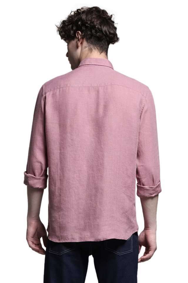 Solid-Linen-Regular-Fit-Men-s-Casual-Wear-Shirt
