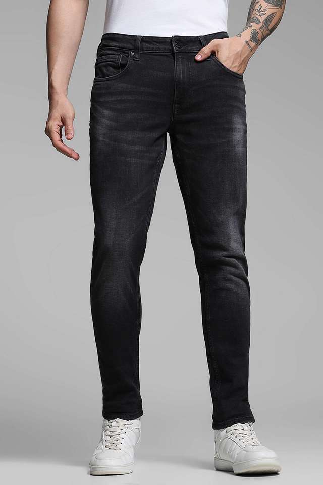 Solid-Cotton-Regular-Fit-Men-s-Casual-Jeans