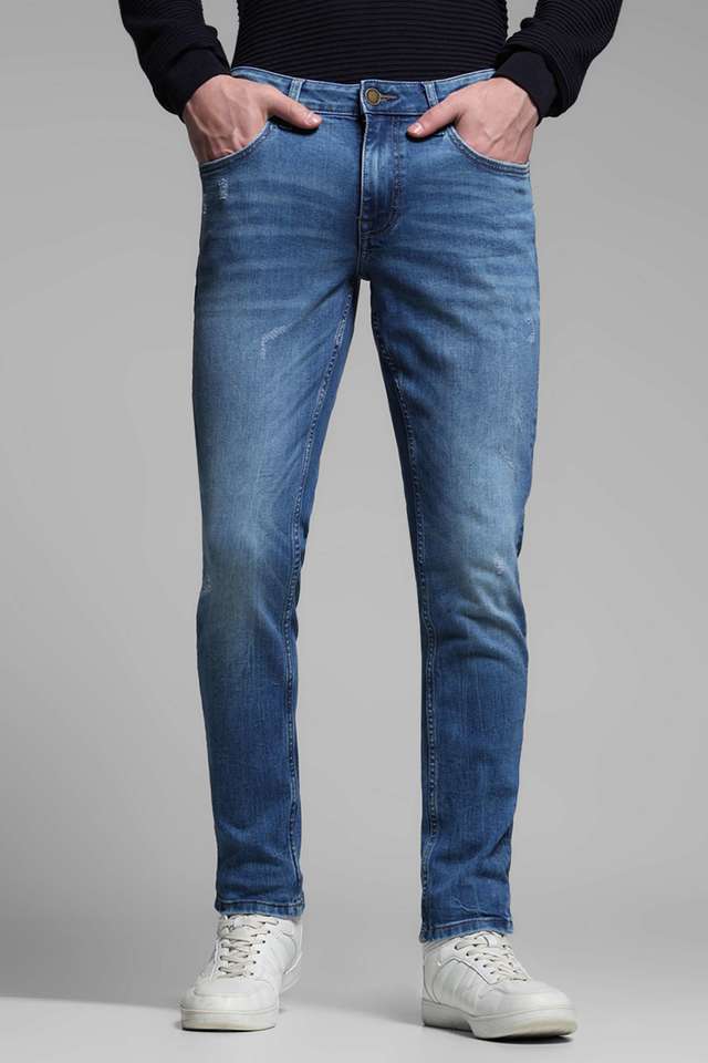 Solid-Cotton-Regular-Fit-Men-s-Casual-Jeans