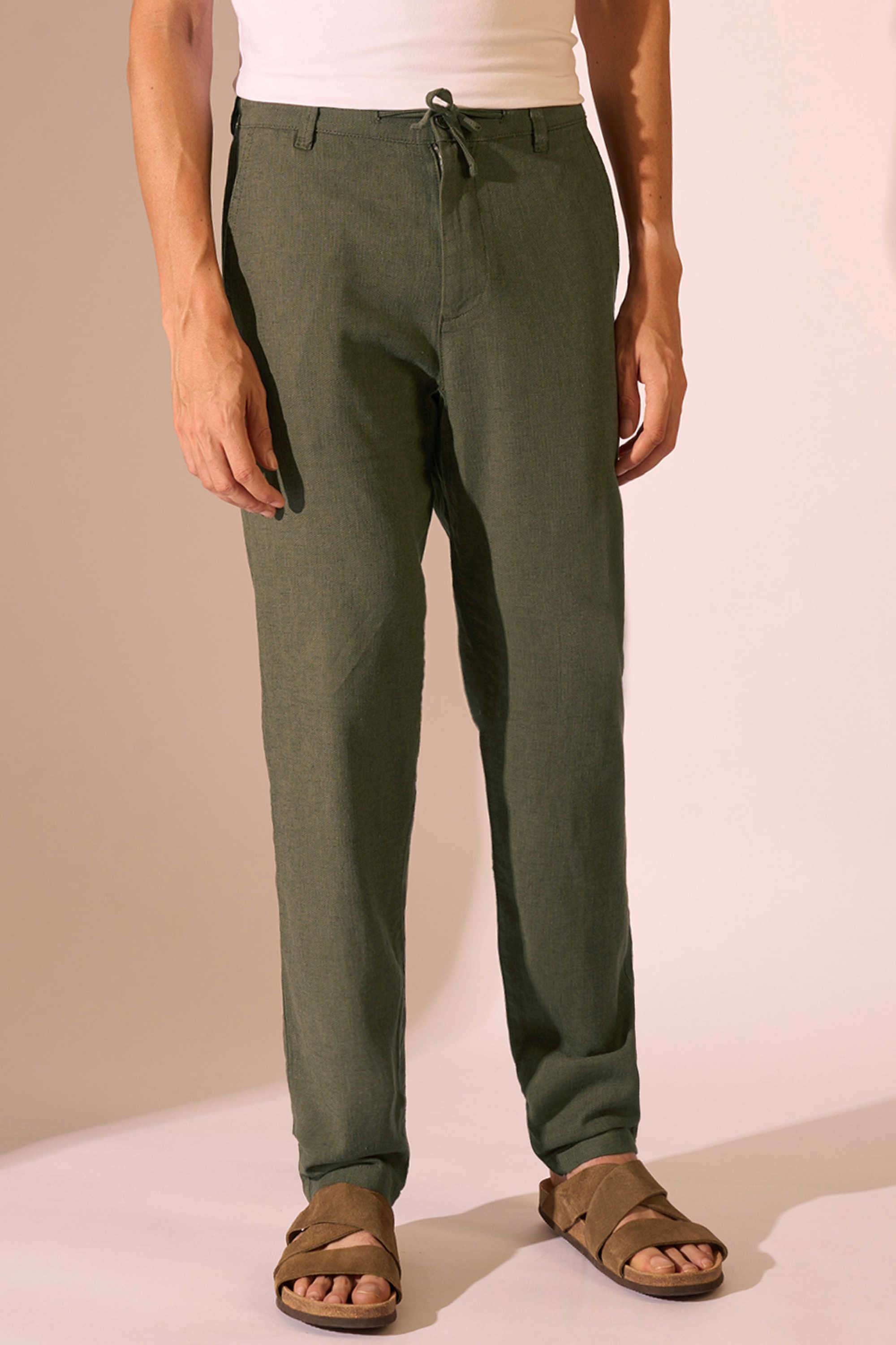 Solid-Slim-Fit-Cotton-Men-s-Casual-Wear-Trousers