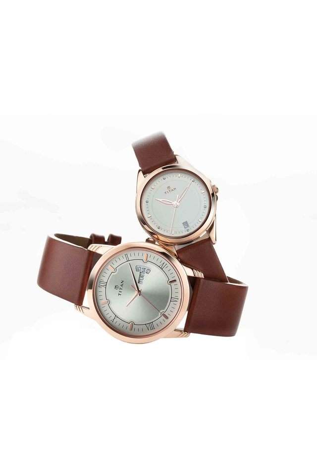 Unisex-Wedding-Bandhan-Silver-White-Dial-Leather-Analogue-Watch---NM17742565WL01