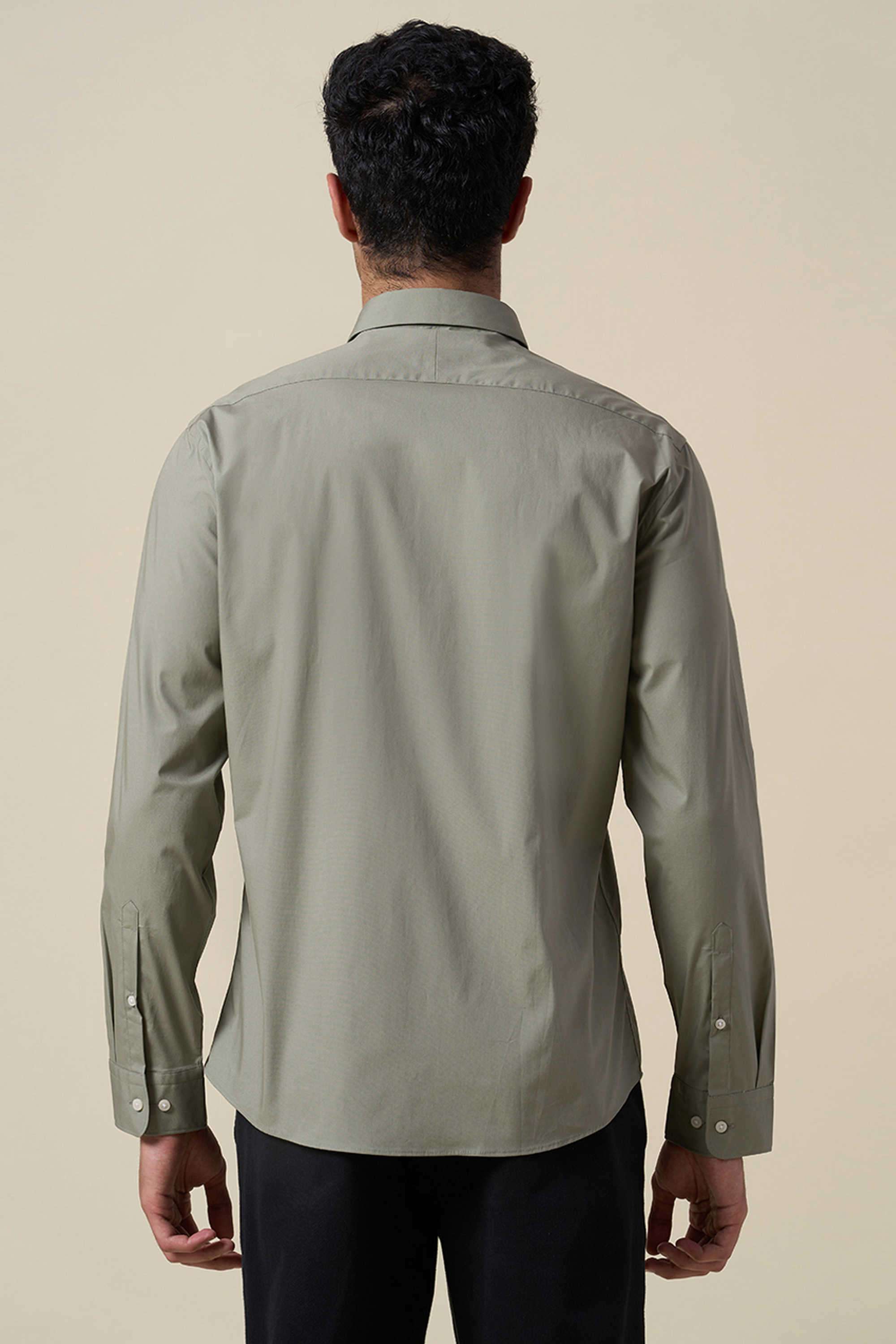 Solid-Cotton-Men-s-Casual-Wear-Shirt