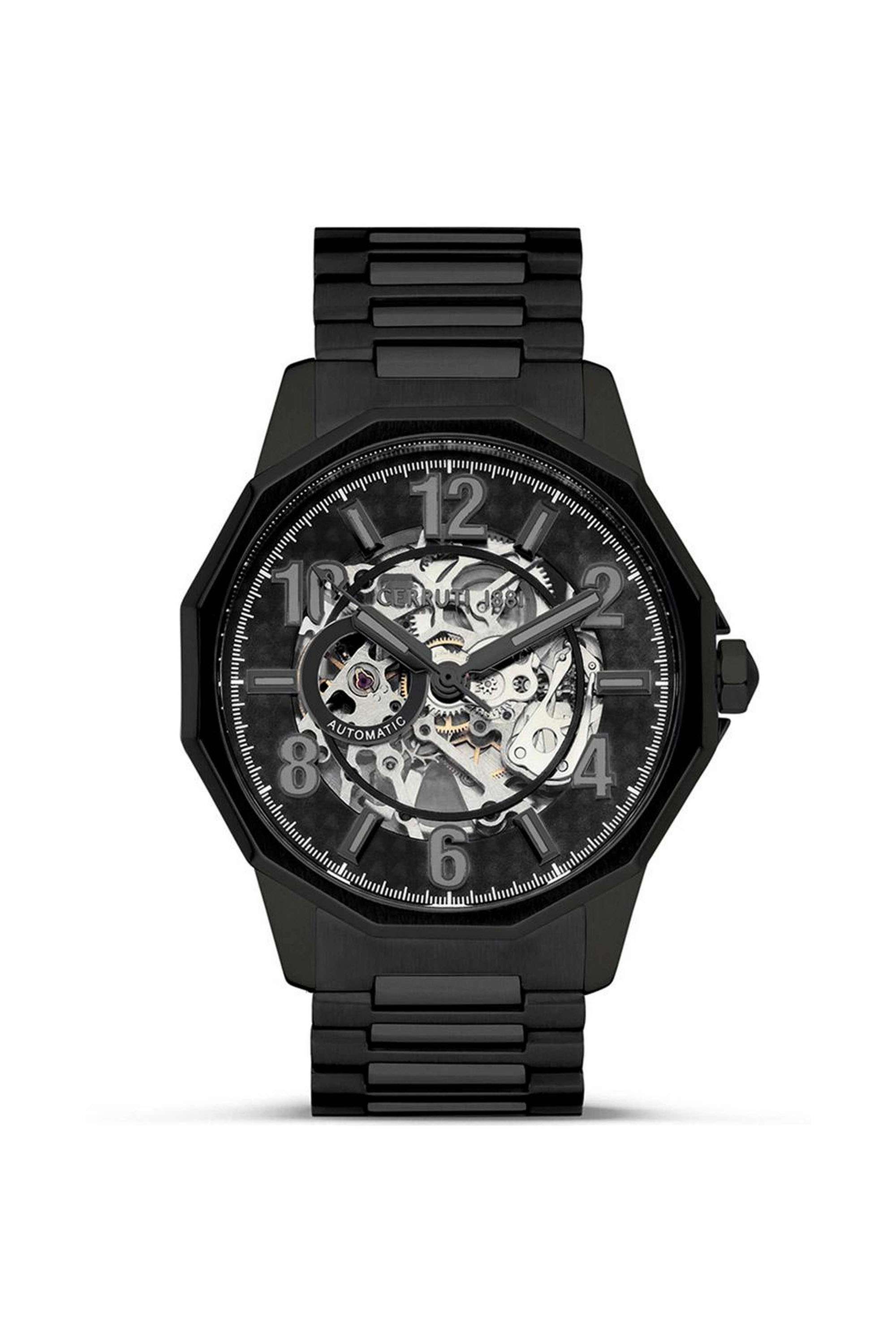 Molveno-46-mm-Quartz-Analogue-Watch-for-Men---Black-Dial-with-Black-Stainless-Steel-Strap-(NTCECIGL0007310)