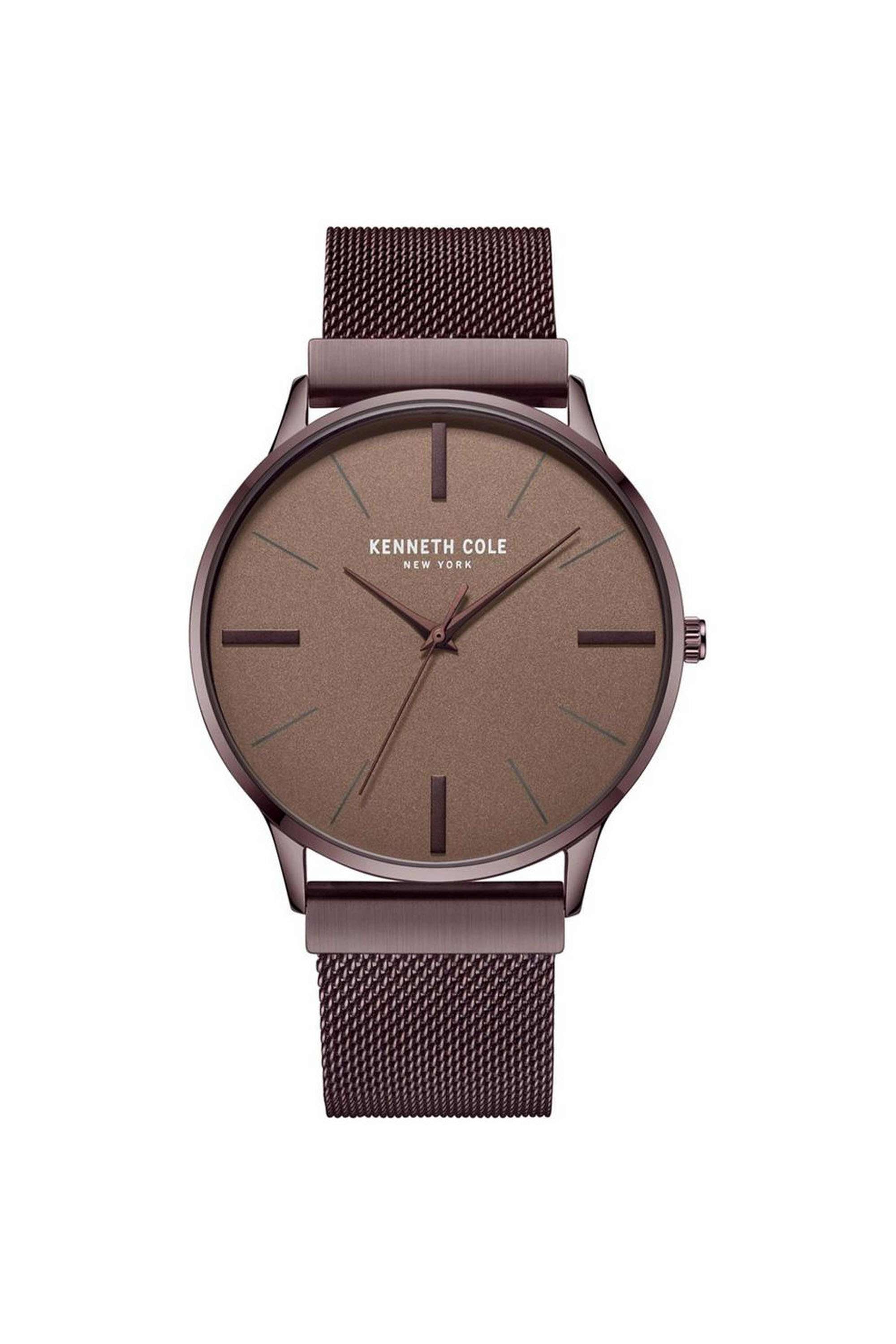 Modern-Classic-42-mm-Quartz-Analogue-Watch-for-Men---Brown-Dial-with-Brown-Stainless-Steel-Strap-(NTKCGG2221801MN)