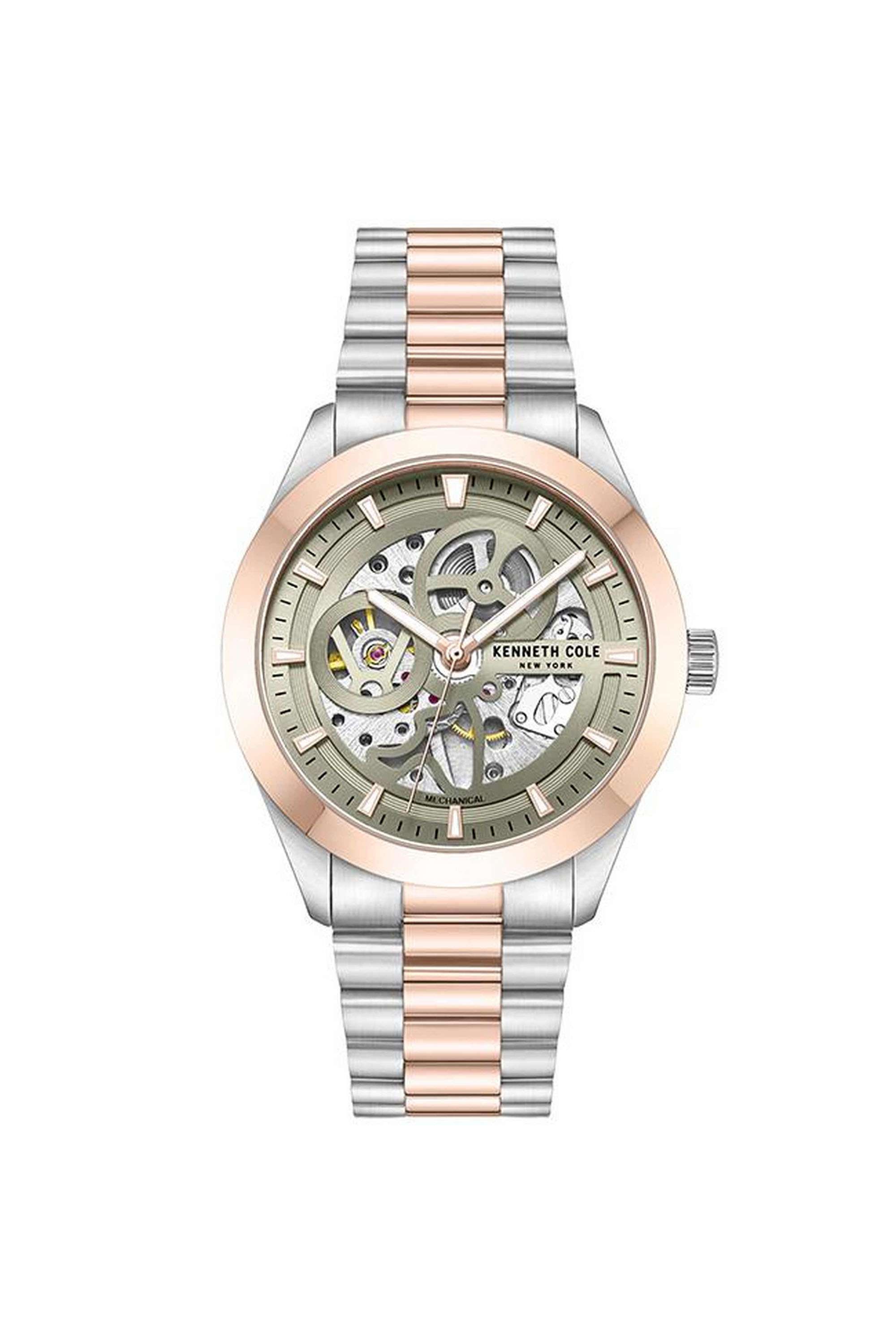 Mist-42-mm-Automatic-Analogue-Watch-for-Men---Grey-Dial-with-Silver-Stainless-Steel-Strap-(NTKCGL0046702MN)