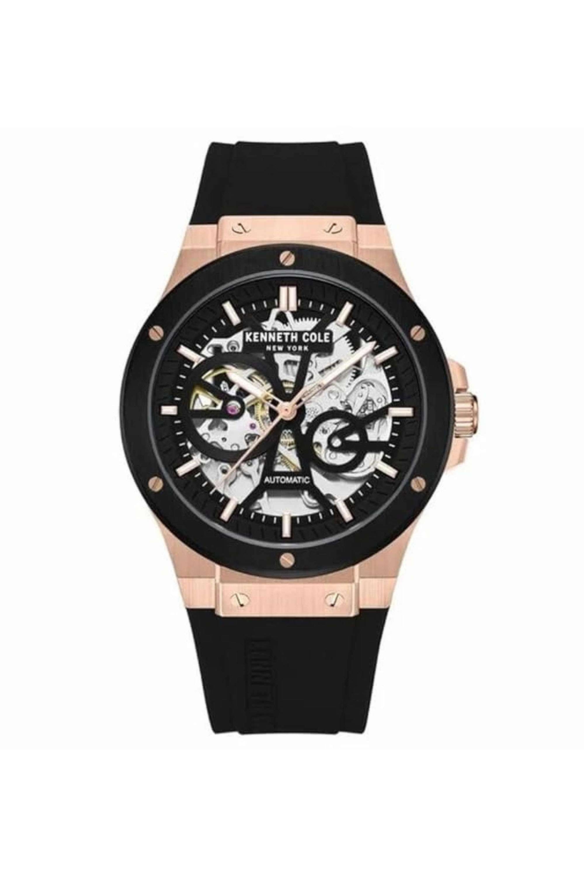 43-mm-Automatic-Analogue-Watch-for-Men---Black-Dial-with-Black-Silicone-Strap-(NTKCGZ0063902MN)