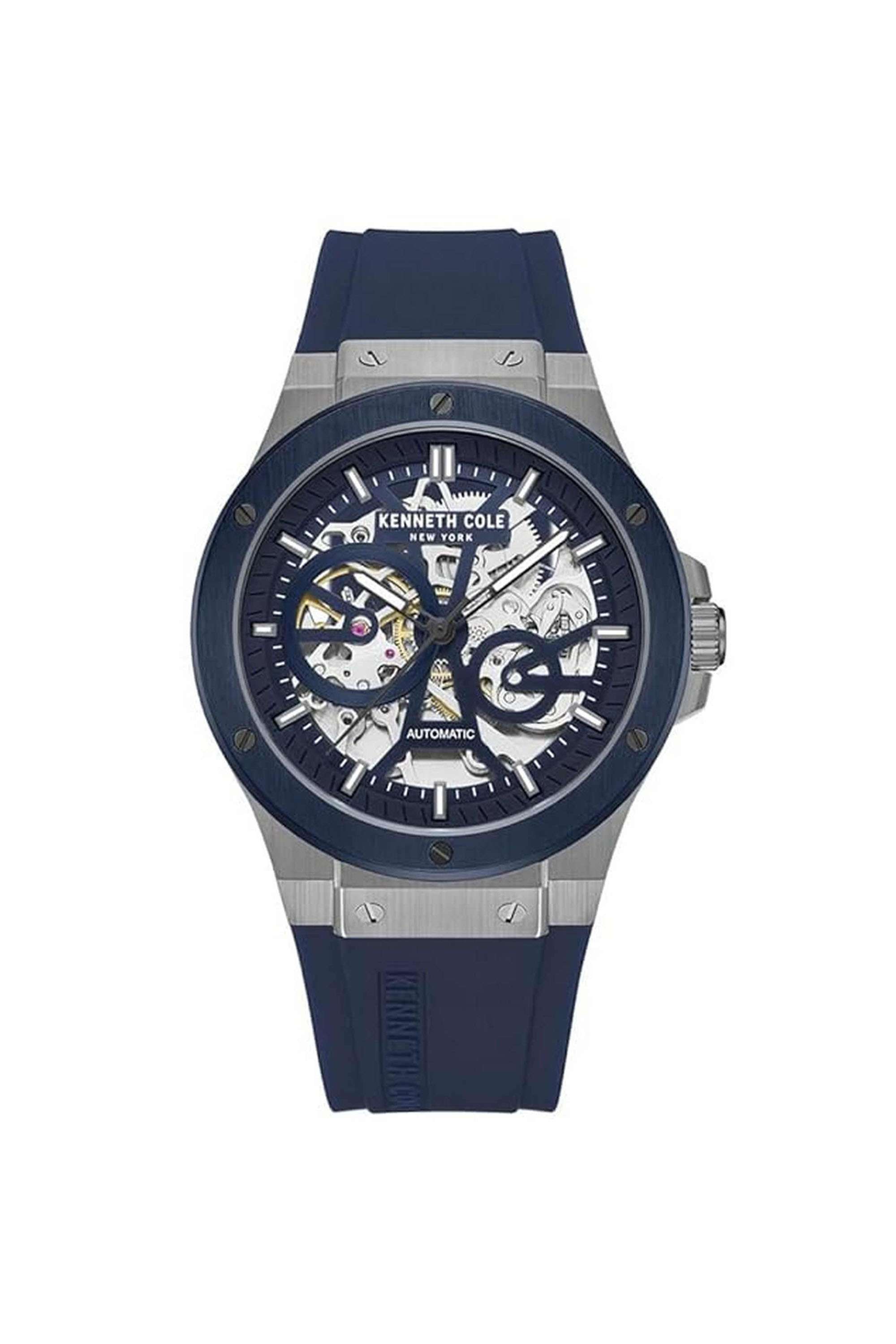 43-mm-Automatic-Analogue-Watch-for-Men---Blue-Dial-with-Blue-Silicone-Strap-(NTKCGZ0063903MN)