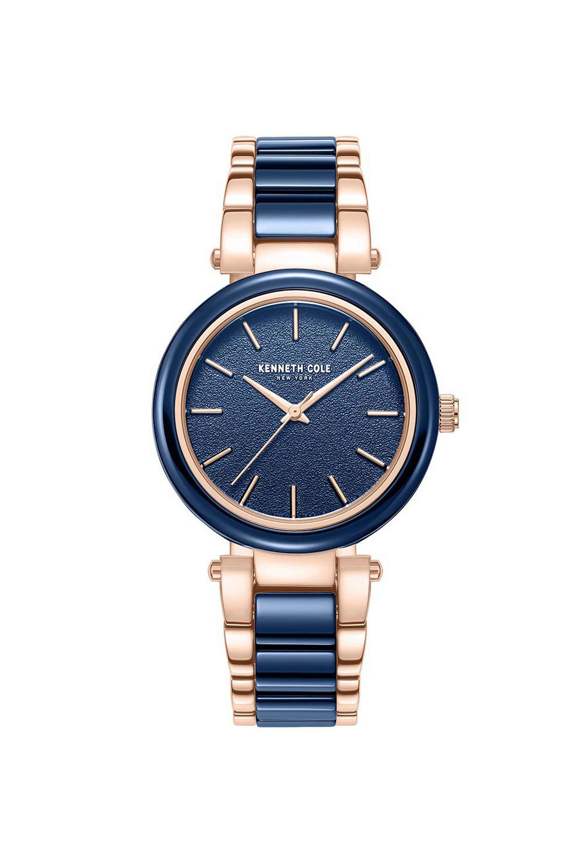 FW24-32-mm-Quartz-Analogue-Watch-For-Women---Blue-Dial-with-Two-Tone-Stainless-Steel-&-Ceramic-Strap-(KCWLG0062701LD)
