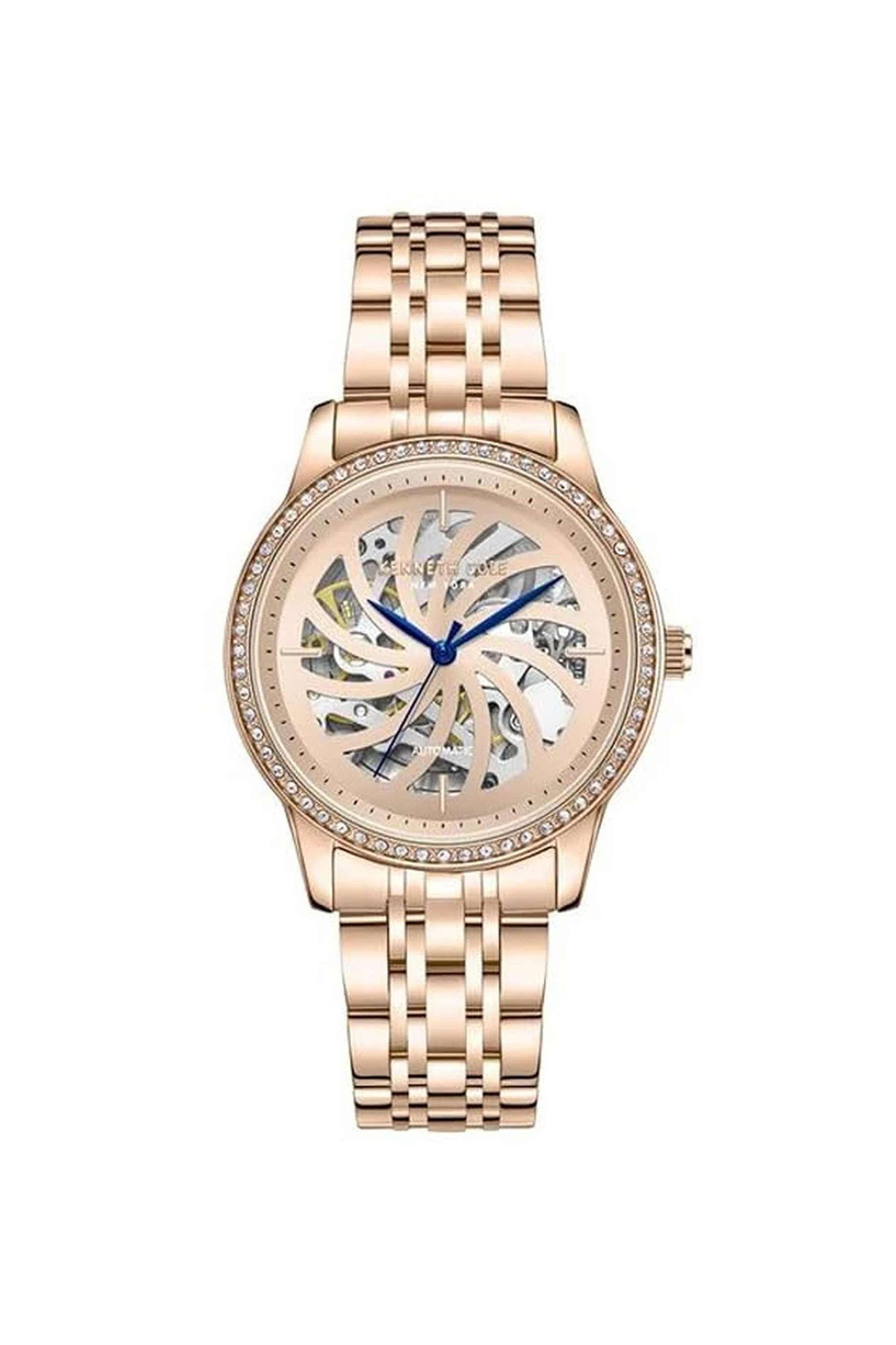 Modern-Classic-36-mm-Automatic-Analogue-Watch-For-Women---Rose-Gold-Dial-with-Rose-Gold-Stainless-Steel-Strap-(KCWLL0016602LD)
