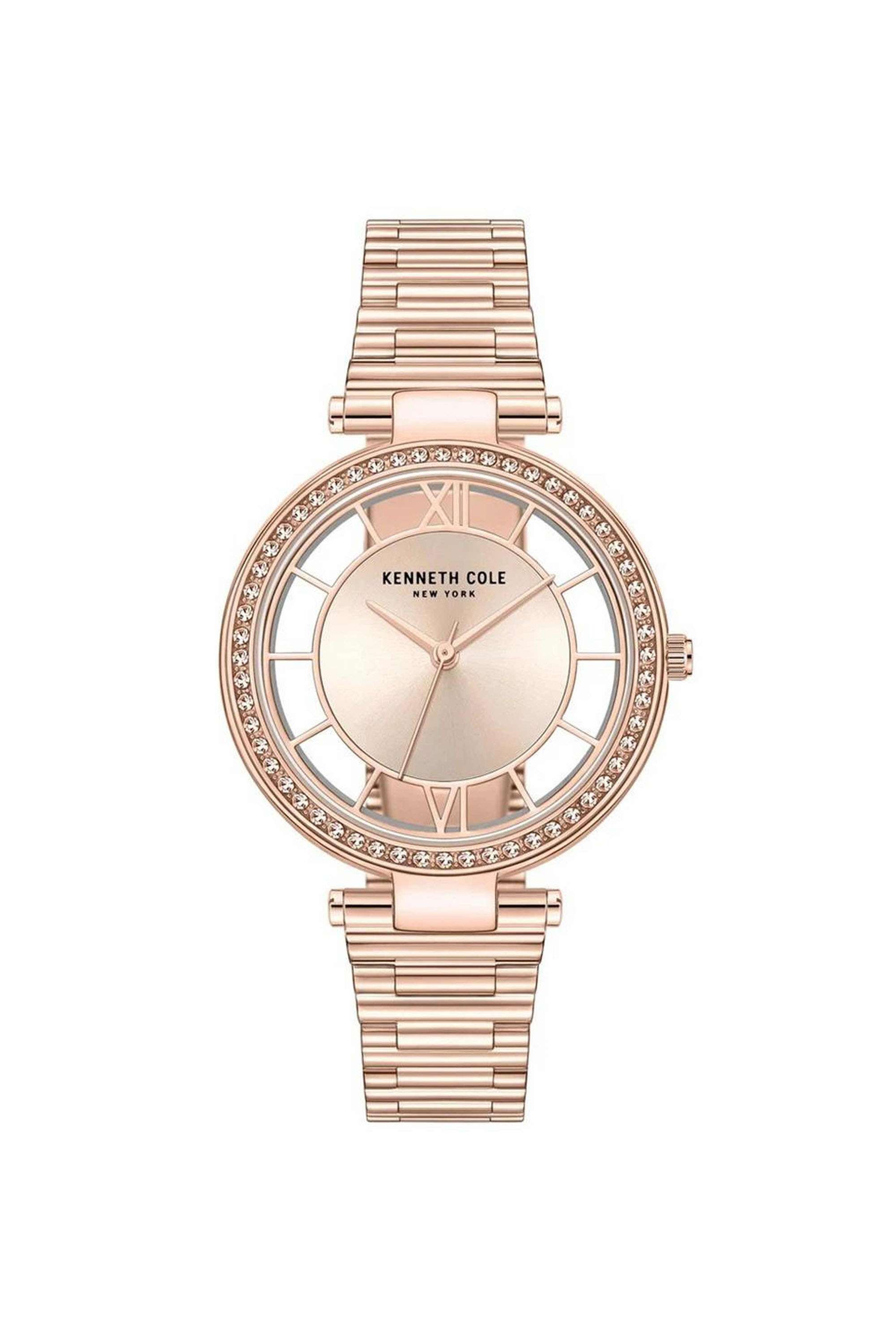 Fawn-40-mm-Quartz-Analogue-Watch-For-Women---Rose-Gold-Dial-with-Rose-Gold-Stainless-Steel-Strap-(KCWLG0032903LD)