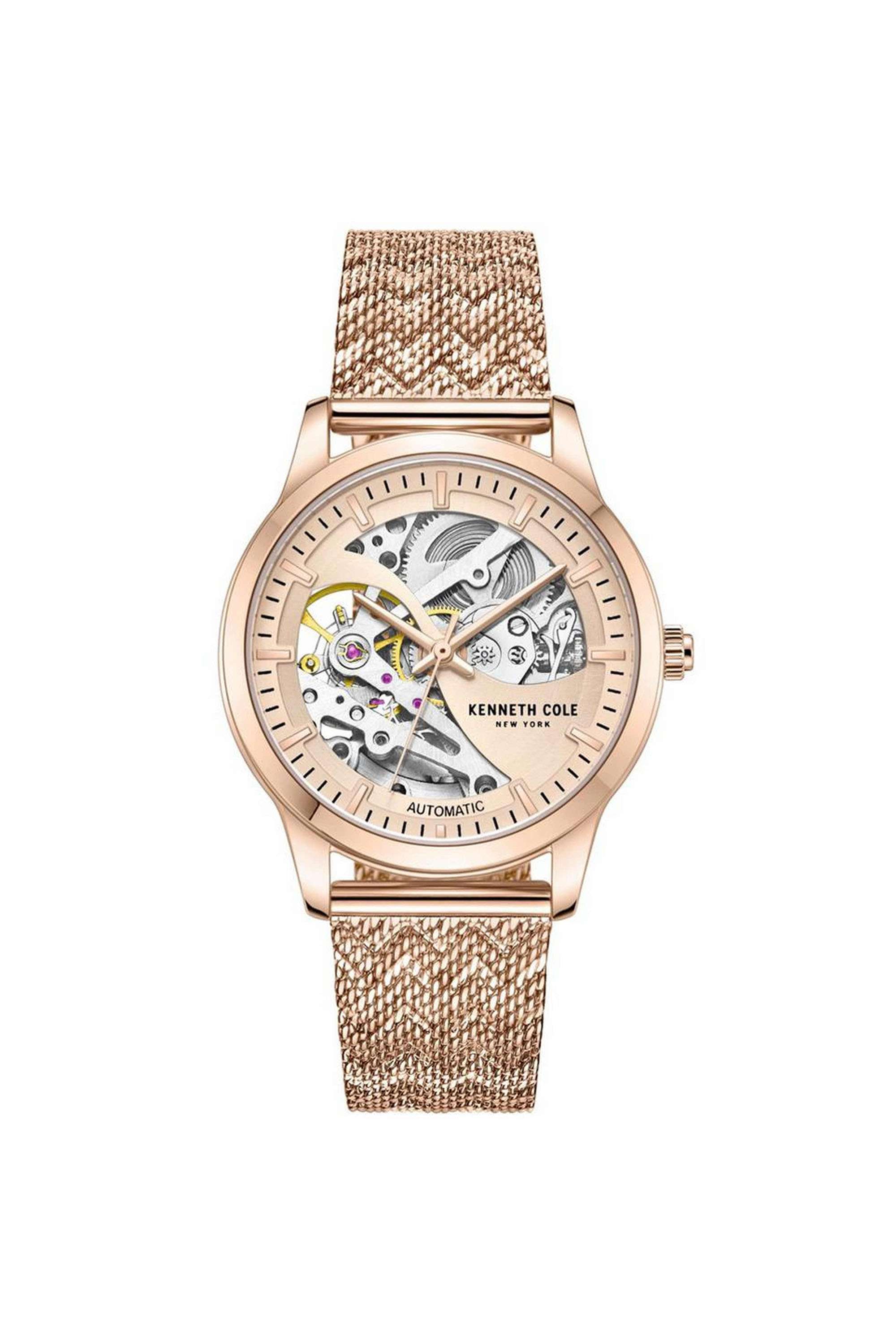 Fawn-40-mm-Automatic-Analogue-Watch-For-Women---Rose-Gold-Dial-with-Rose-Gold-Stainless-Steel-Strap-(KCWLL2235702LD)