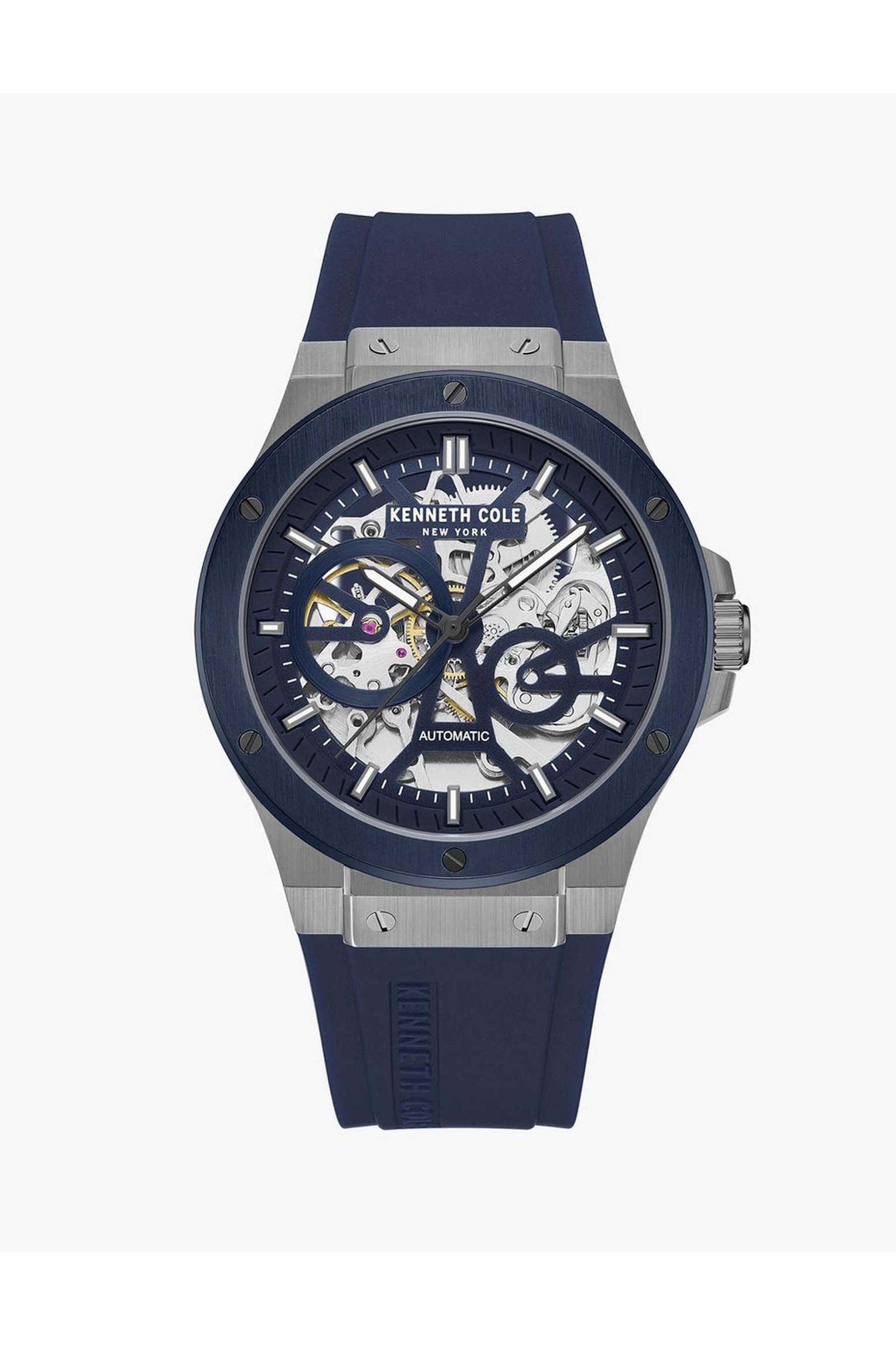 Fall-Men-s-43-mm-Analogue-Quartz-Watch---Blue-Dial-with-Blue-Leather-Strap-(NTKCZ0063903MN)