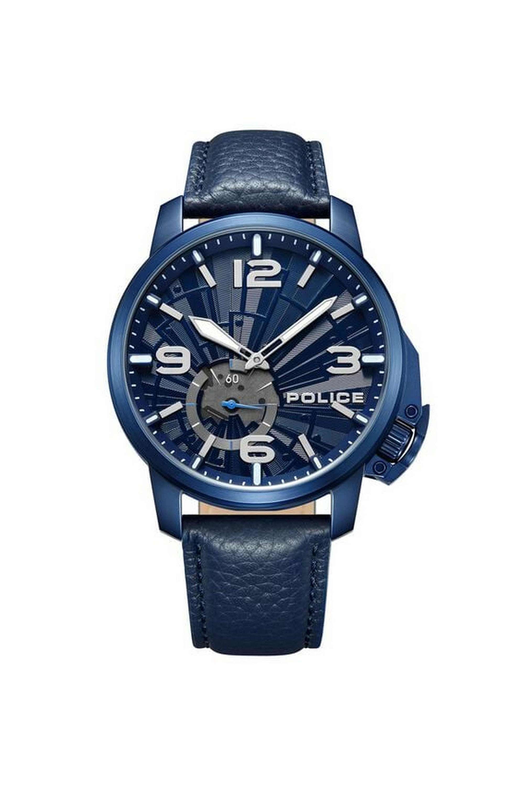 35.6-mm-Analogue-Quartz-Watch-For-Men-s---Blue-Dial-with-Blue-Leather-Strap-(NTPLPWGA0039502)