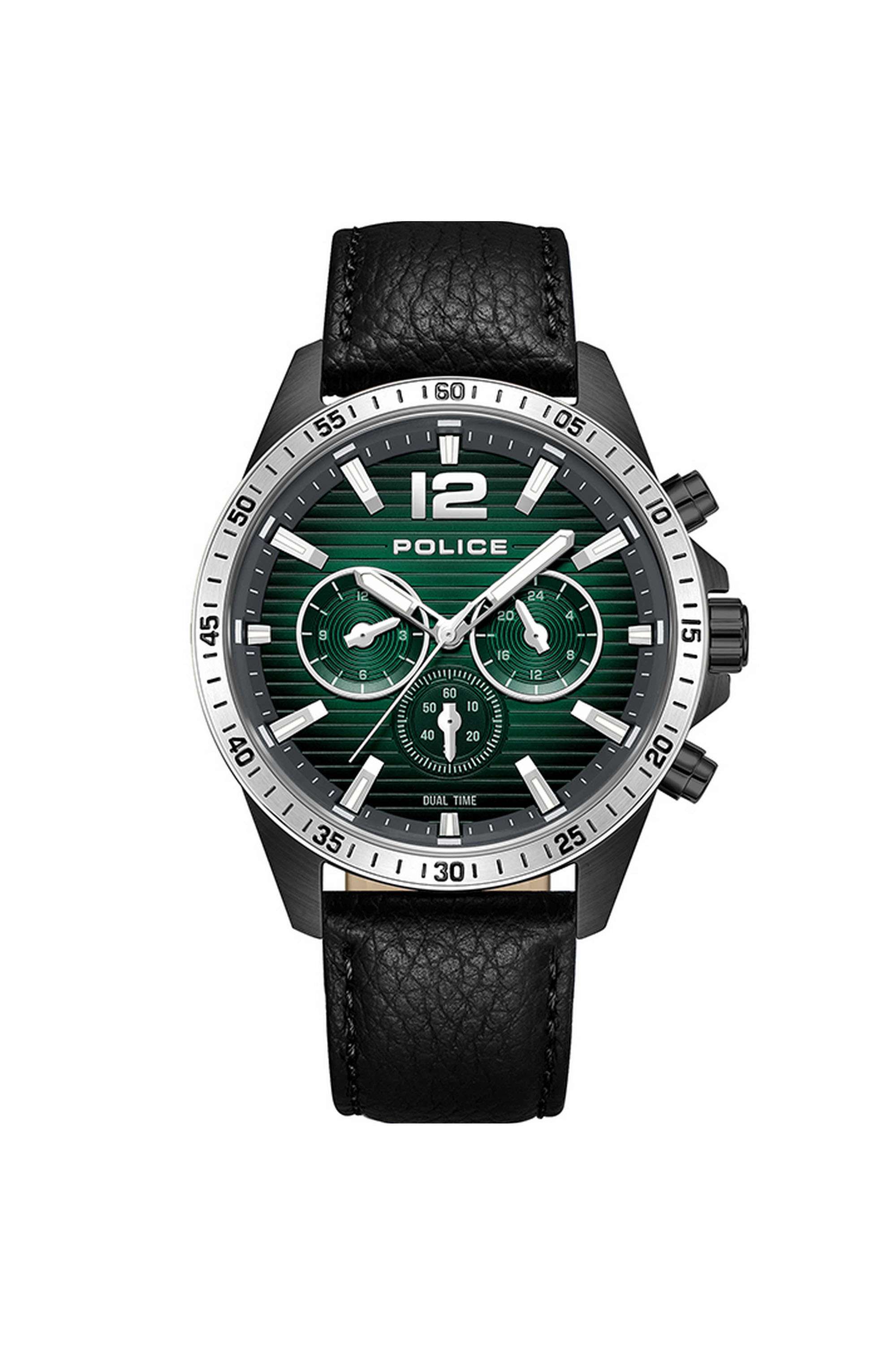 Chester-46-mm-Analogue-Quartz-Watch-For-Men-s---Green-Dial-with-Black-Leather-Strap-(NTPLPWGF0040141)
