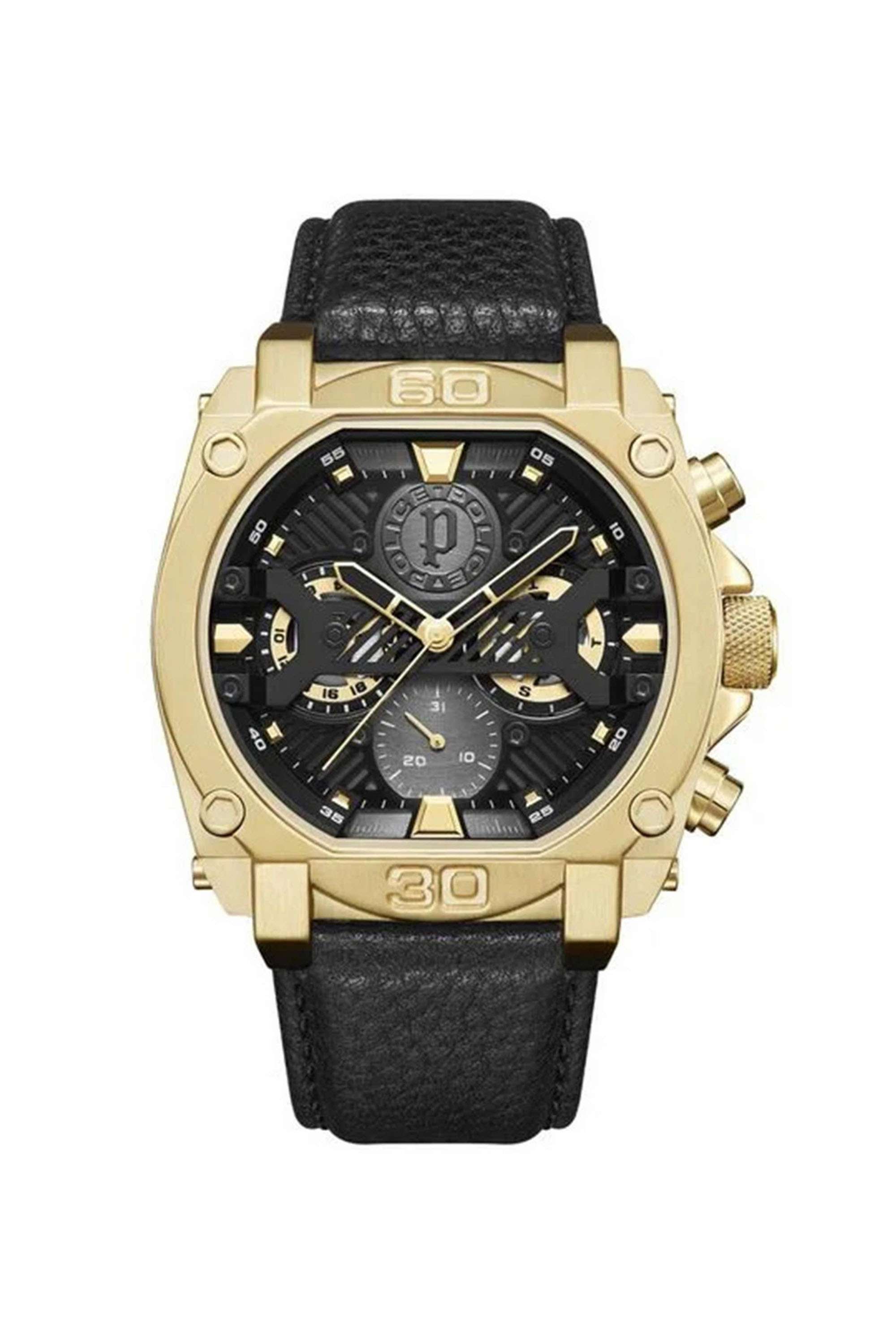 FW22-44-mm-Analogue-Quartz-Watch-For-Men-s---Black-Dial-with-Black-Leather-Strap-(NTPLPWJF2226801)