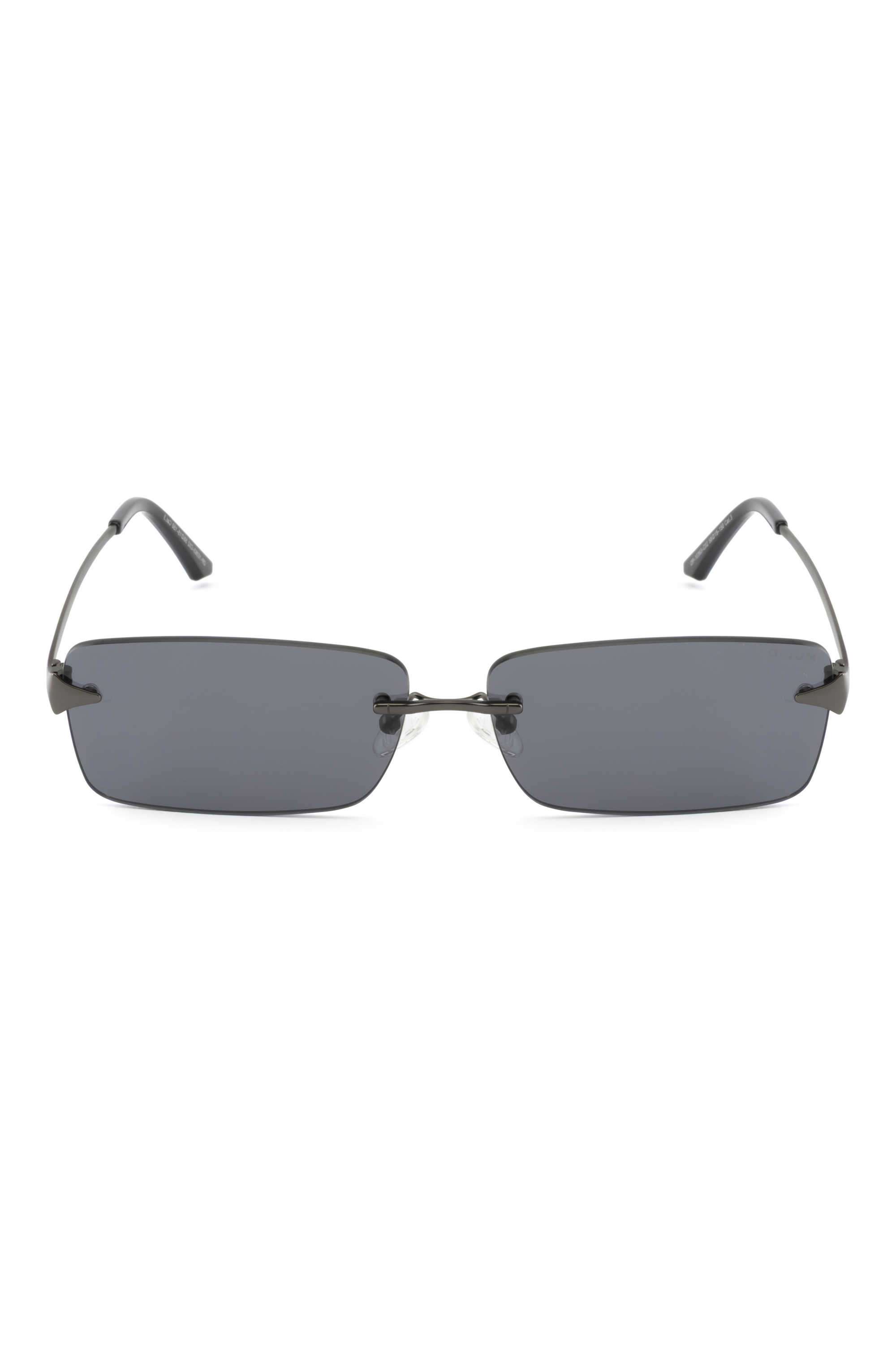 Unisex-Rimless-Non-Polarized-Rectangular-Sunglasses