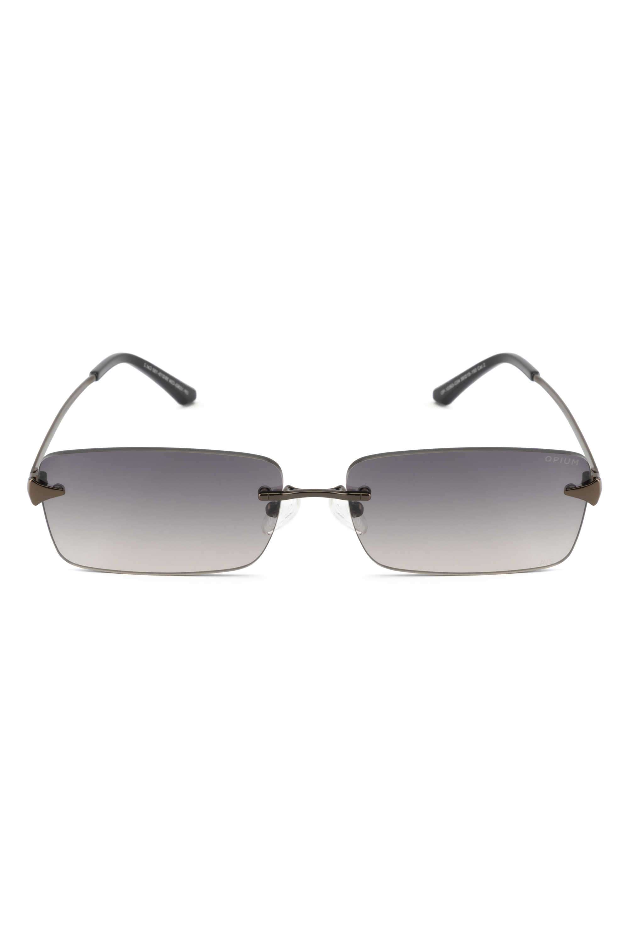 Unisex-Rimless-Non-Polarized-Rectangular-Sunglasses