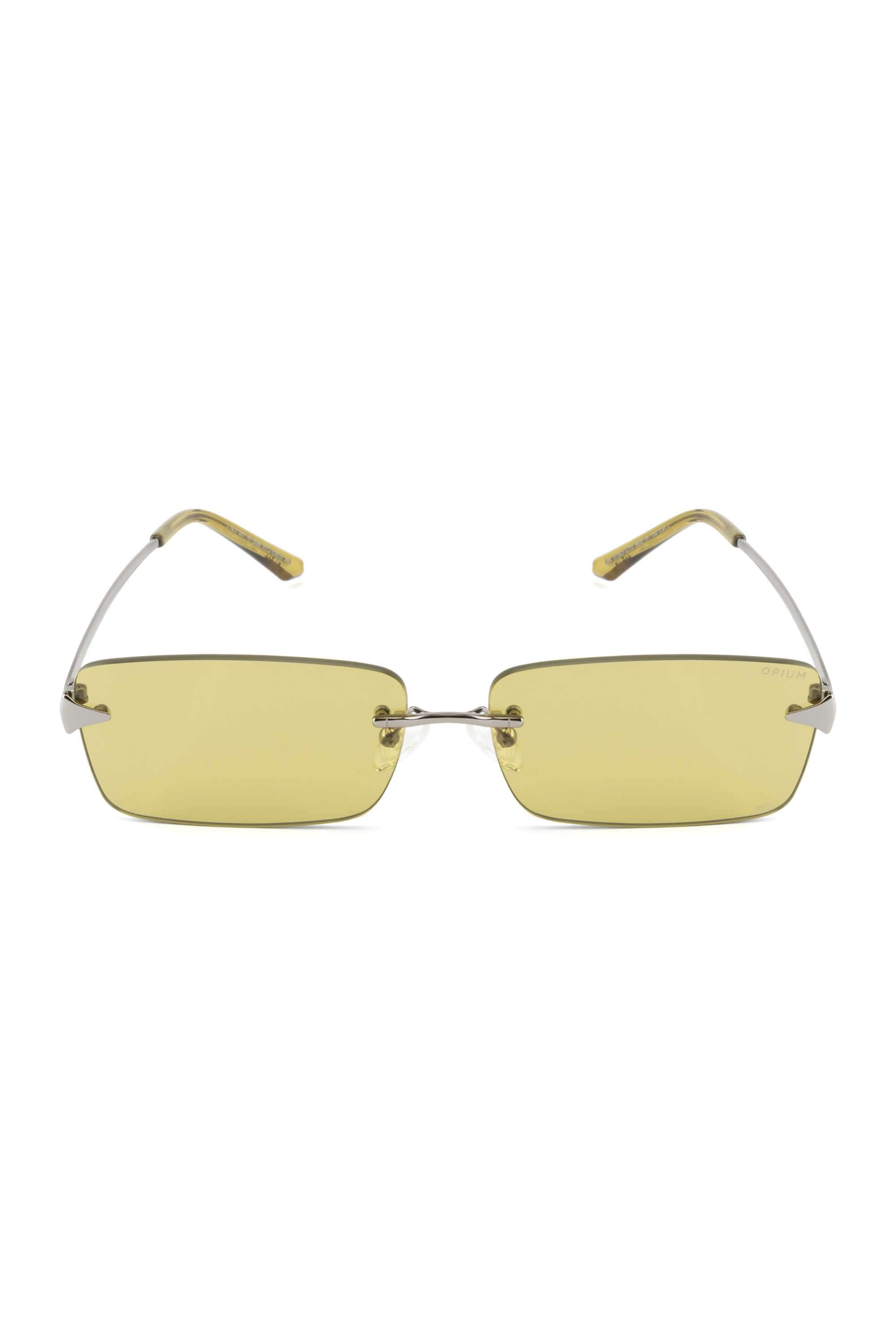 Unisex-Rimless-Non-Polarized-Rectangular-Sunglasses