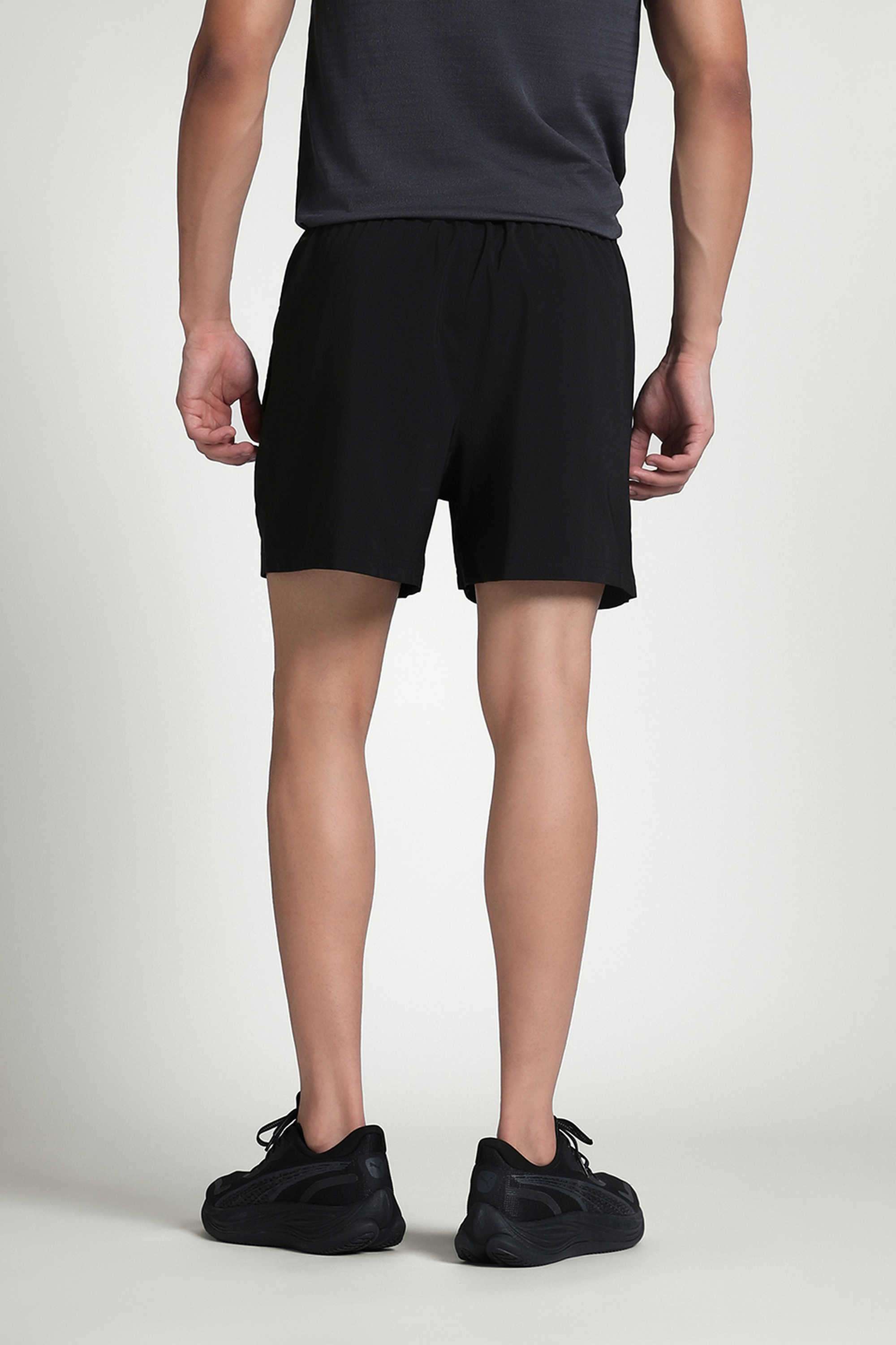 Solid-Polyester-Drawstring-Men-s-Shorts