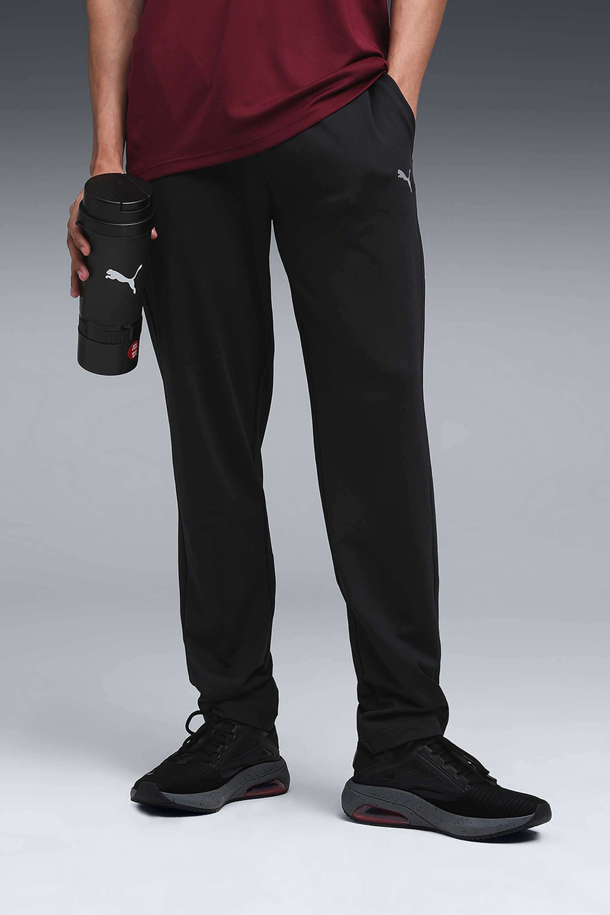 Solid-polyester-Slim-Fit-Men-s-Pants