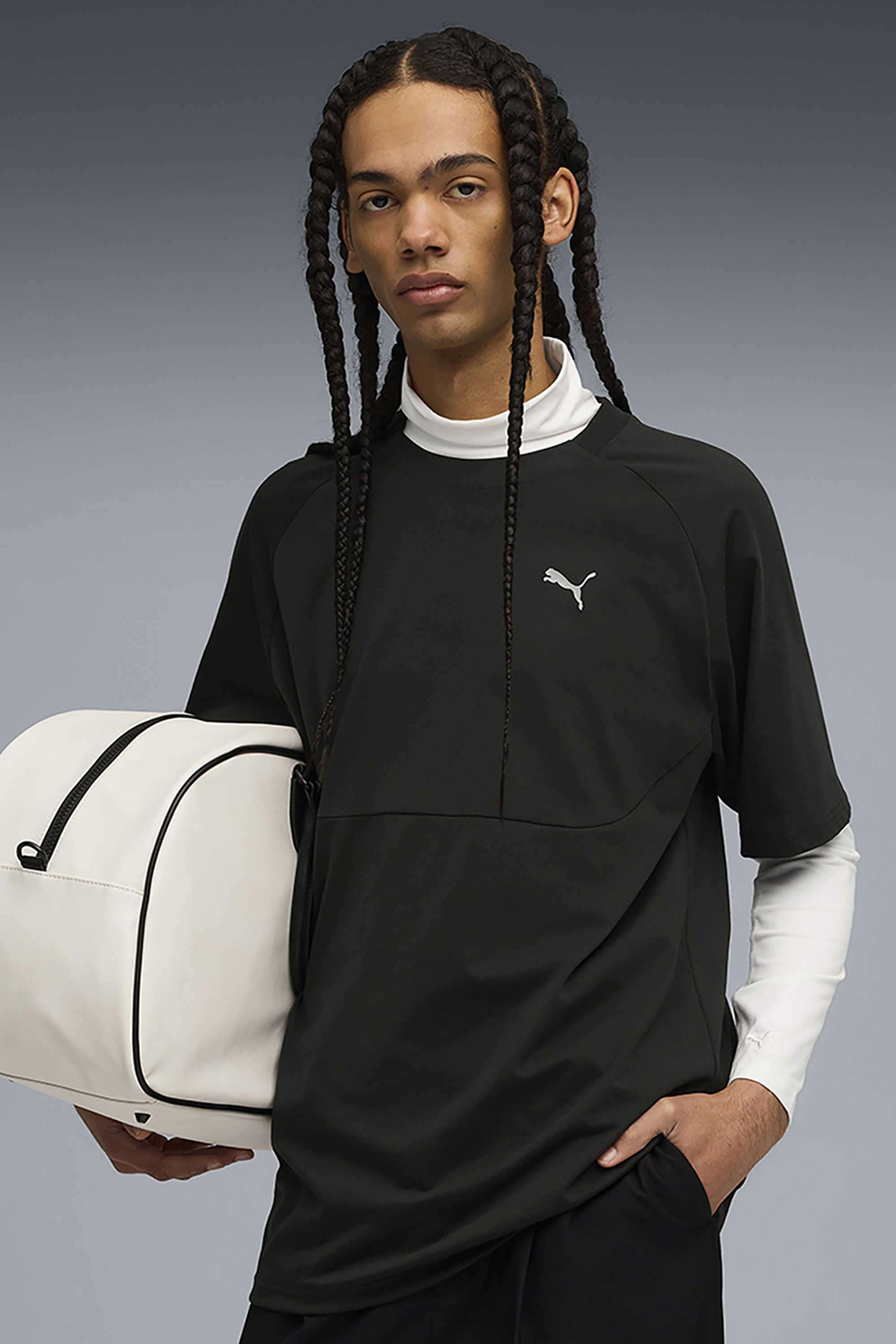 Solid-Polyester-Relaxed-Fit-Men-T-Shirt