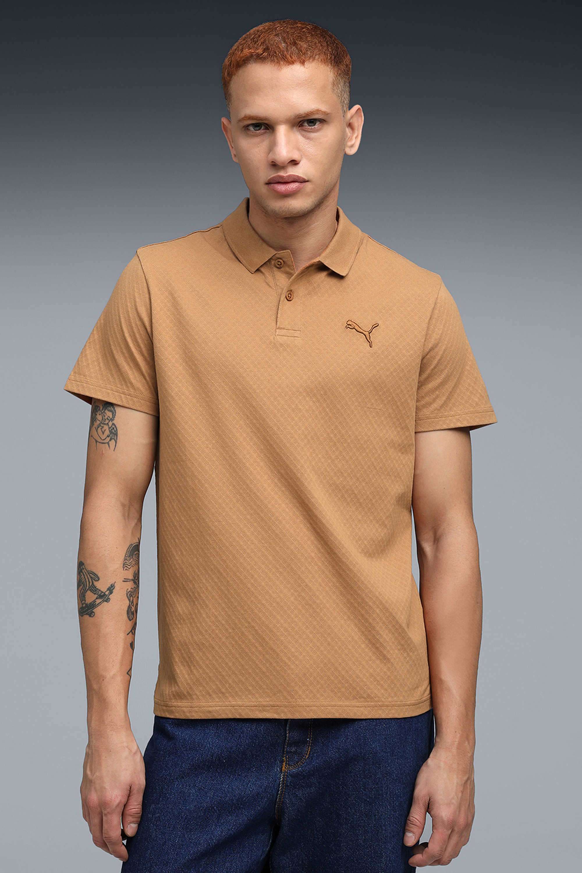 Solid-Cotton-Slim-Fit-Men-Polo-T-Shirt