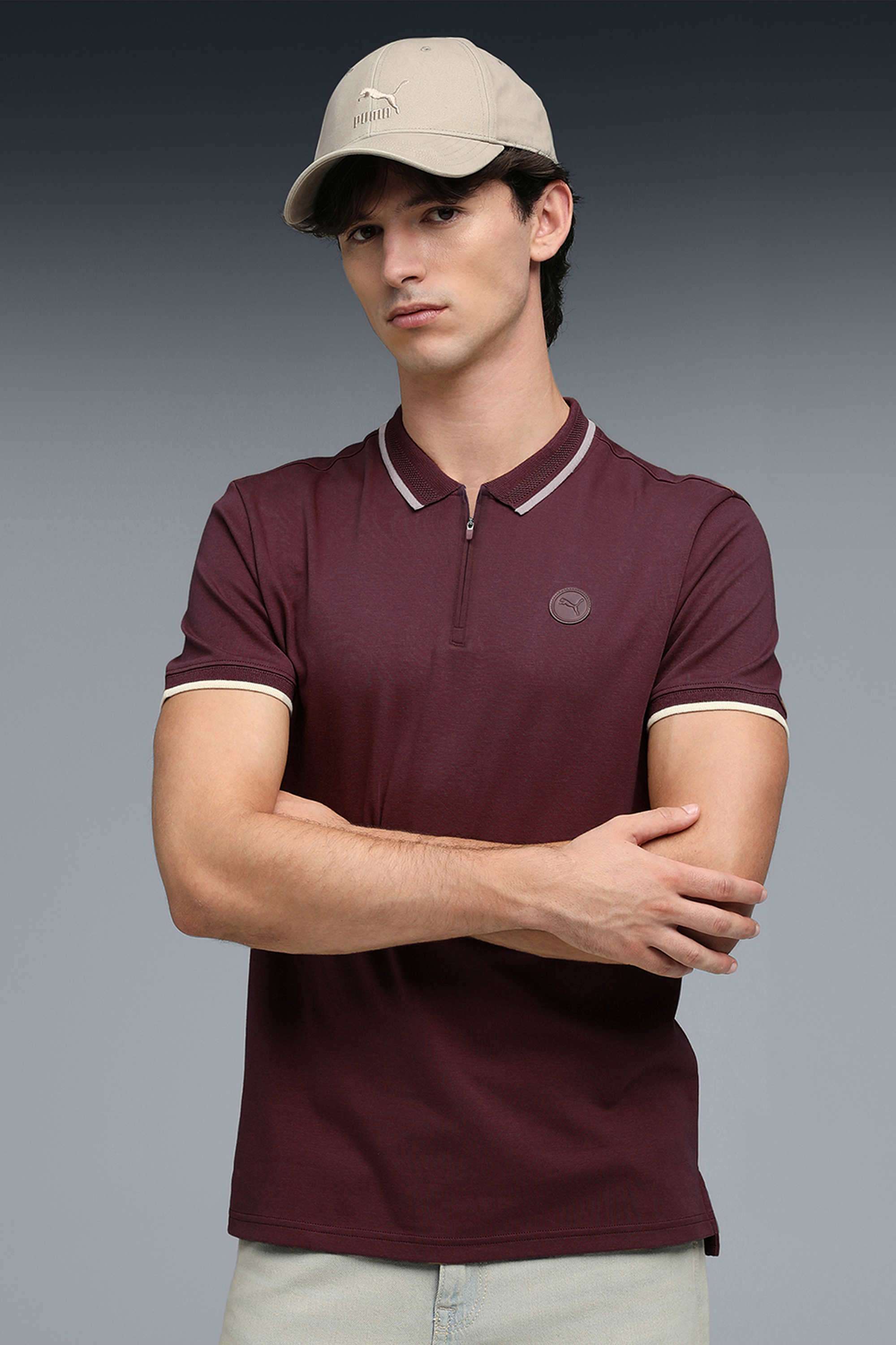 Solid-Cotton-Men-Casual-Wear-Slim-Fit-T-Shirt