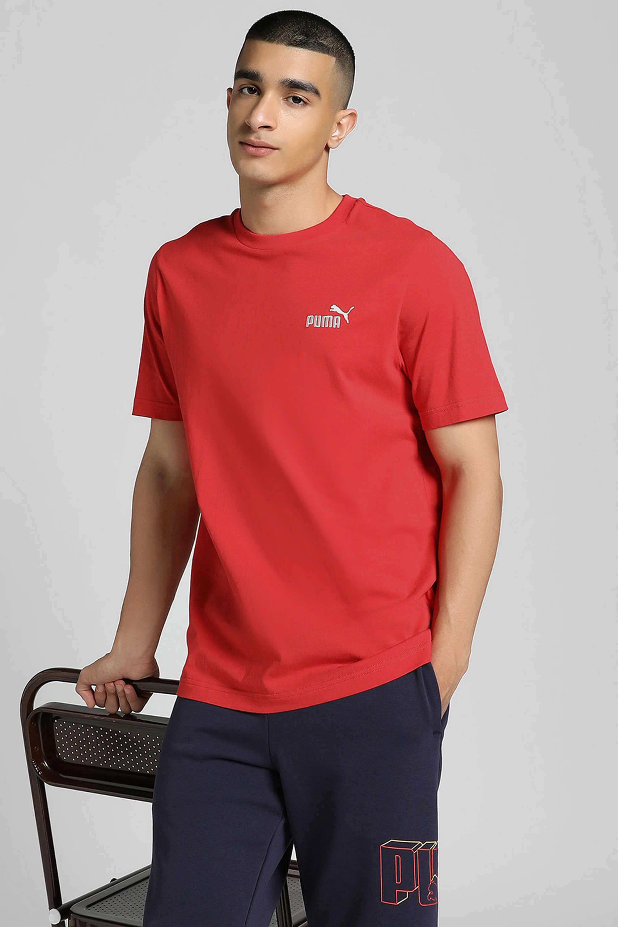 Solid-Cotton-Men-Casual-Wear-Regular-Fit-T-Shirt