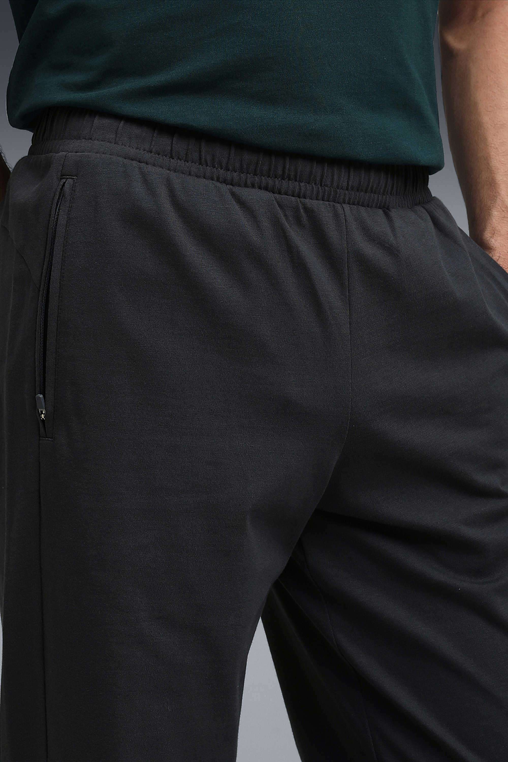 Buy Puma Grey Essentials Men's Zippered Jersey Pants | Shoppers Stop