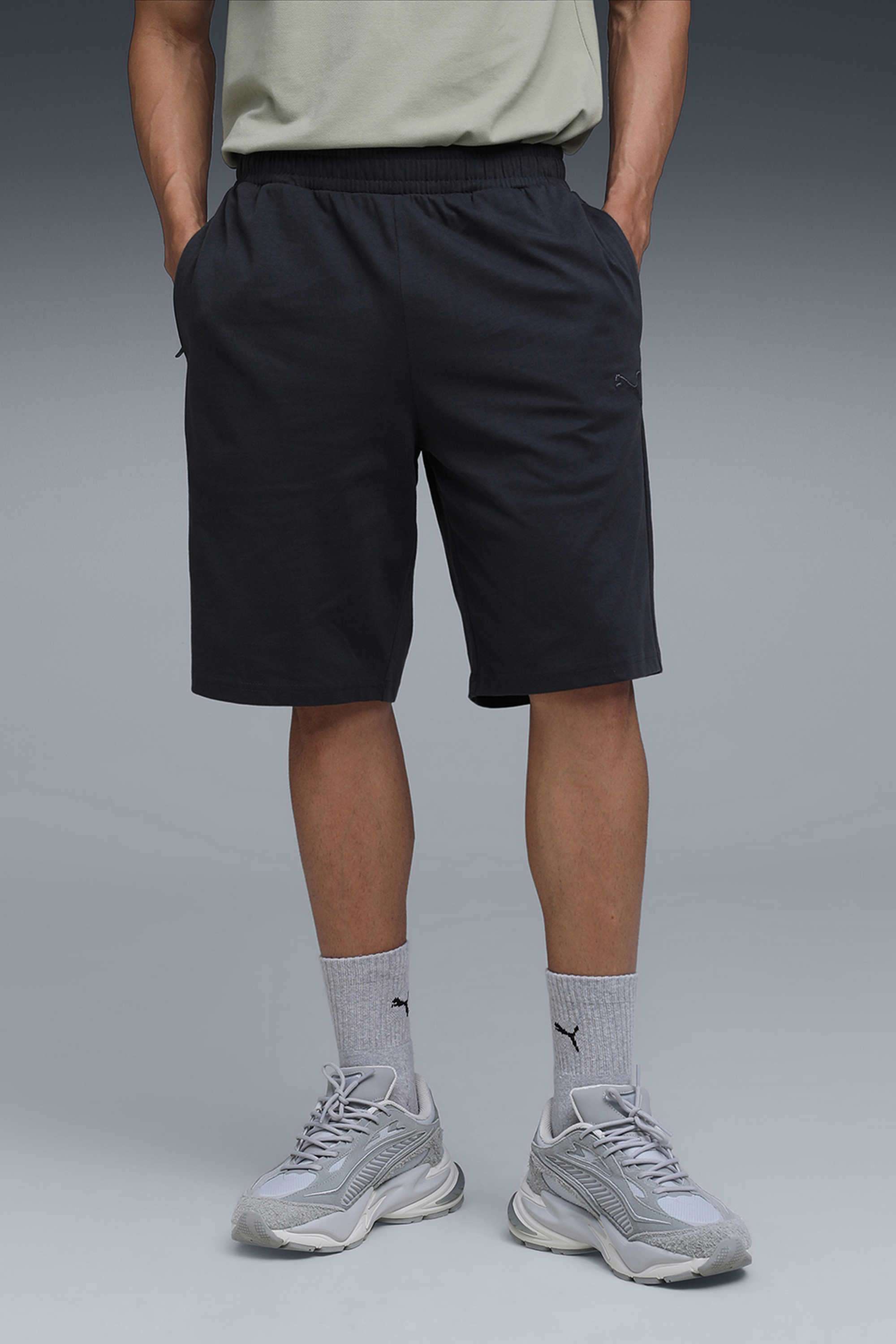 Solid-Cotton-Regular-Fit-Men-Shorts