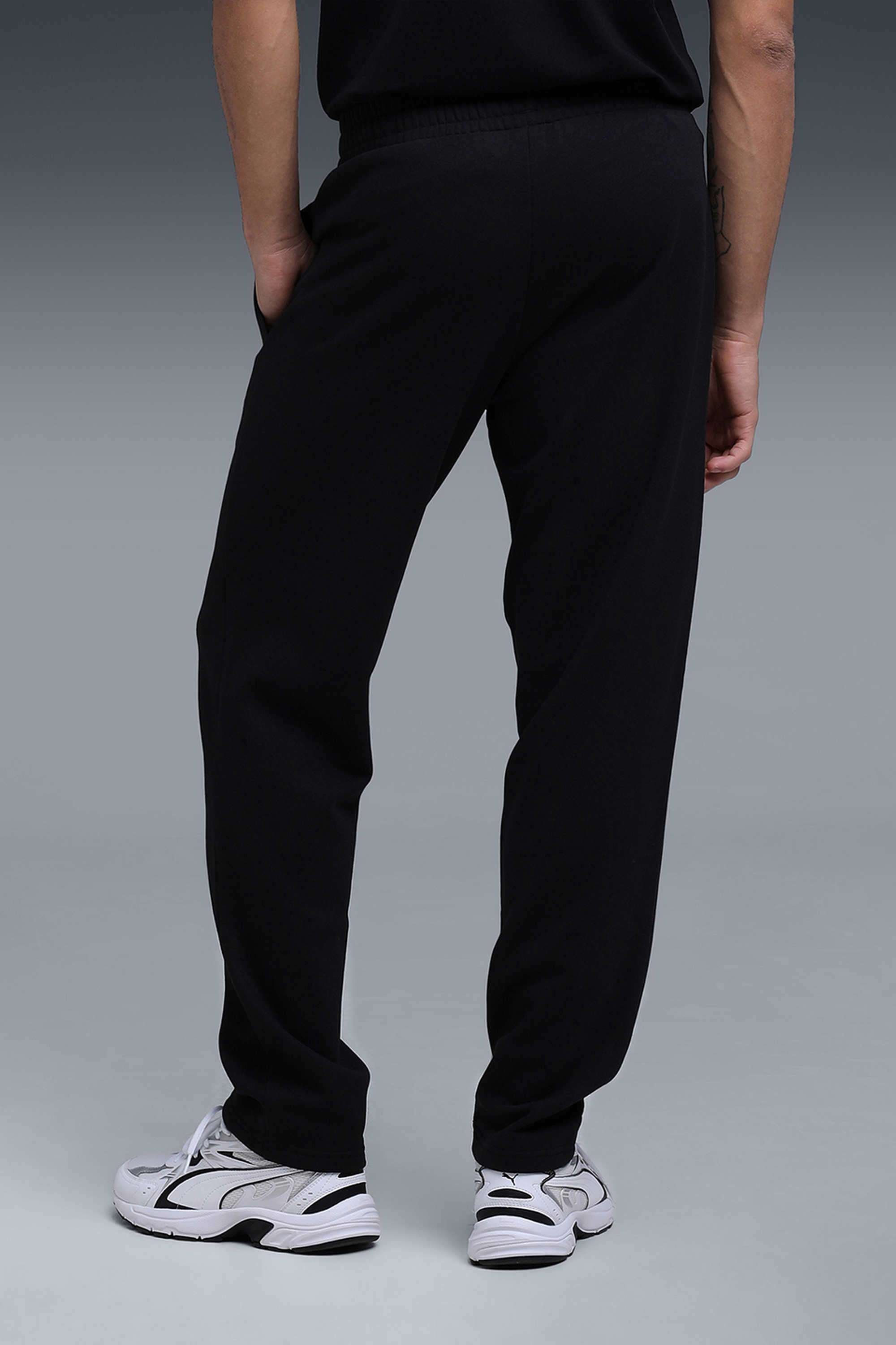 Solid-Cotton-Regular-Fit-Men-Track-Pants