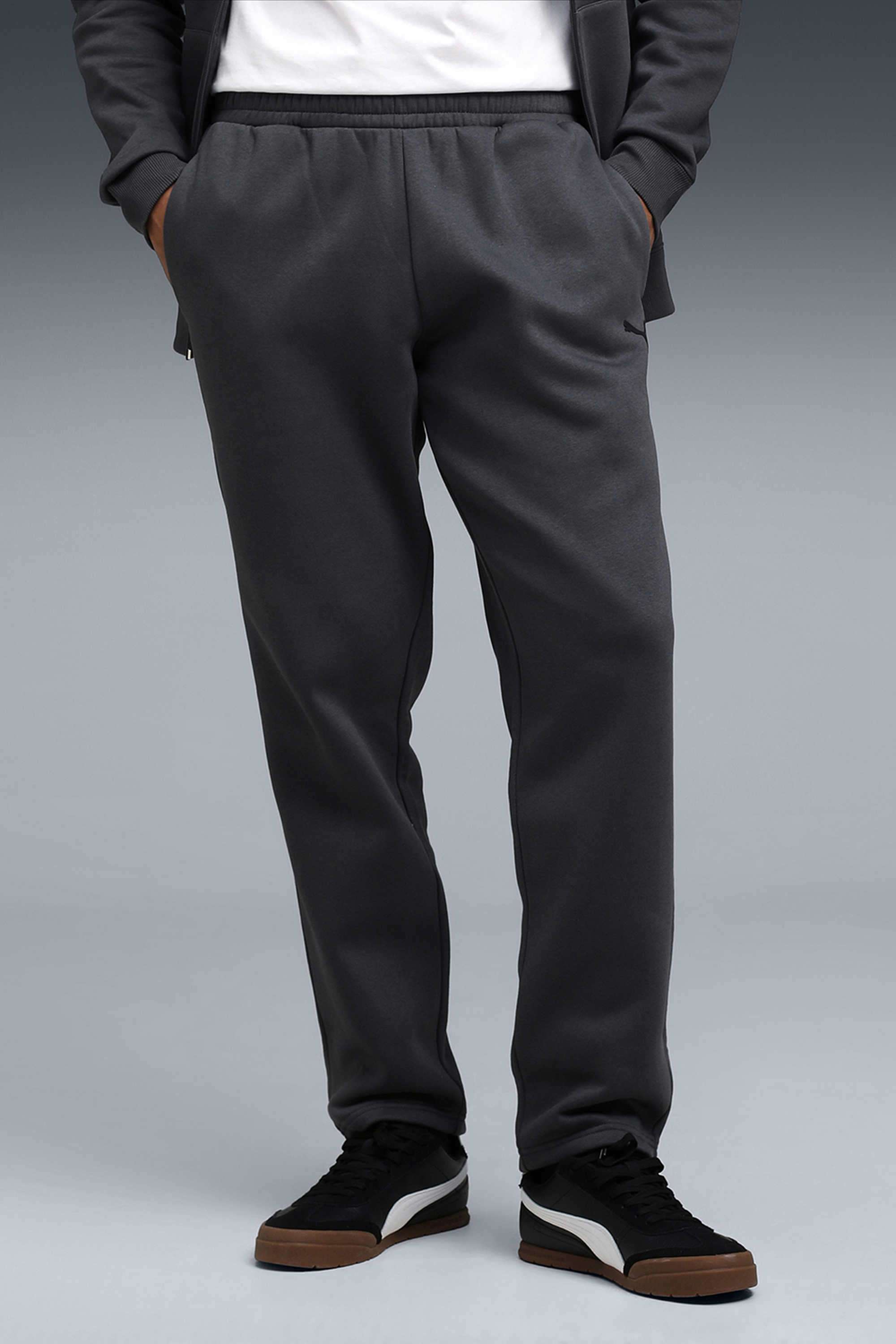 Solid-Cotton-Regular-Fit-Men-Track-Pants