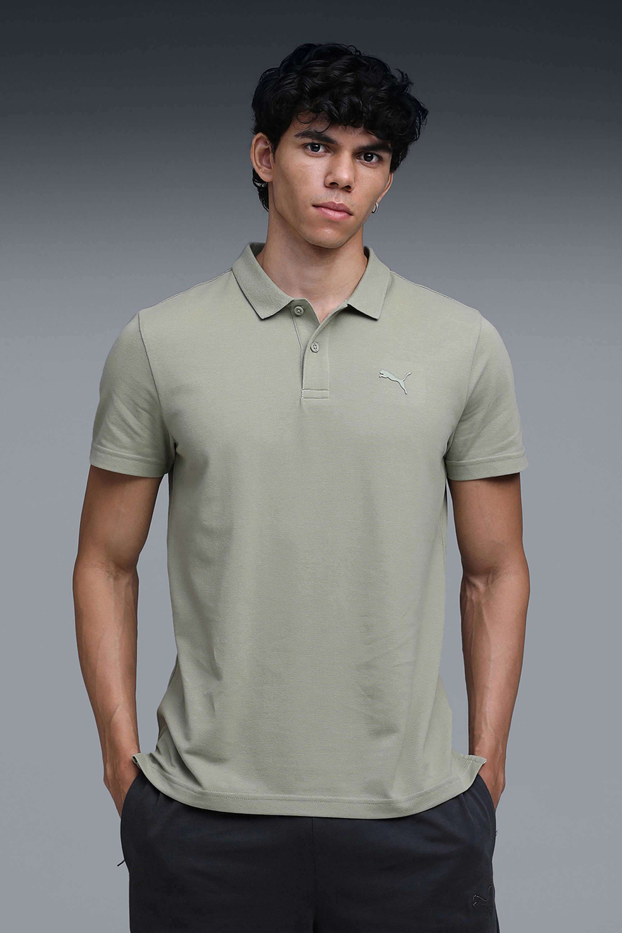Solid-Cotton-Slim-Fit-Men-Polo-T-Shirt