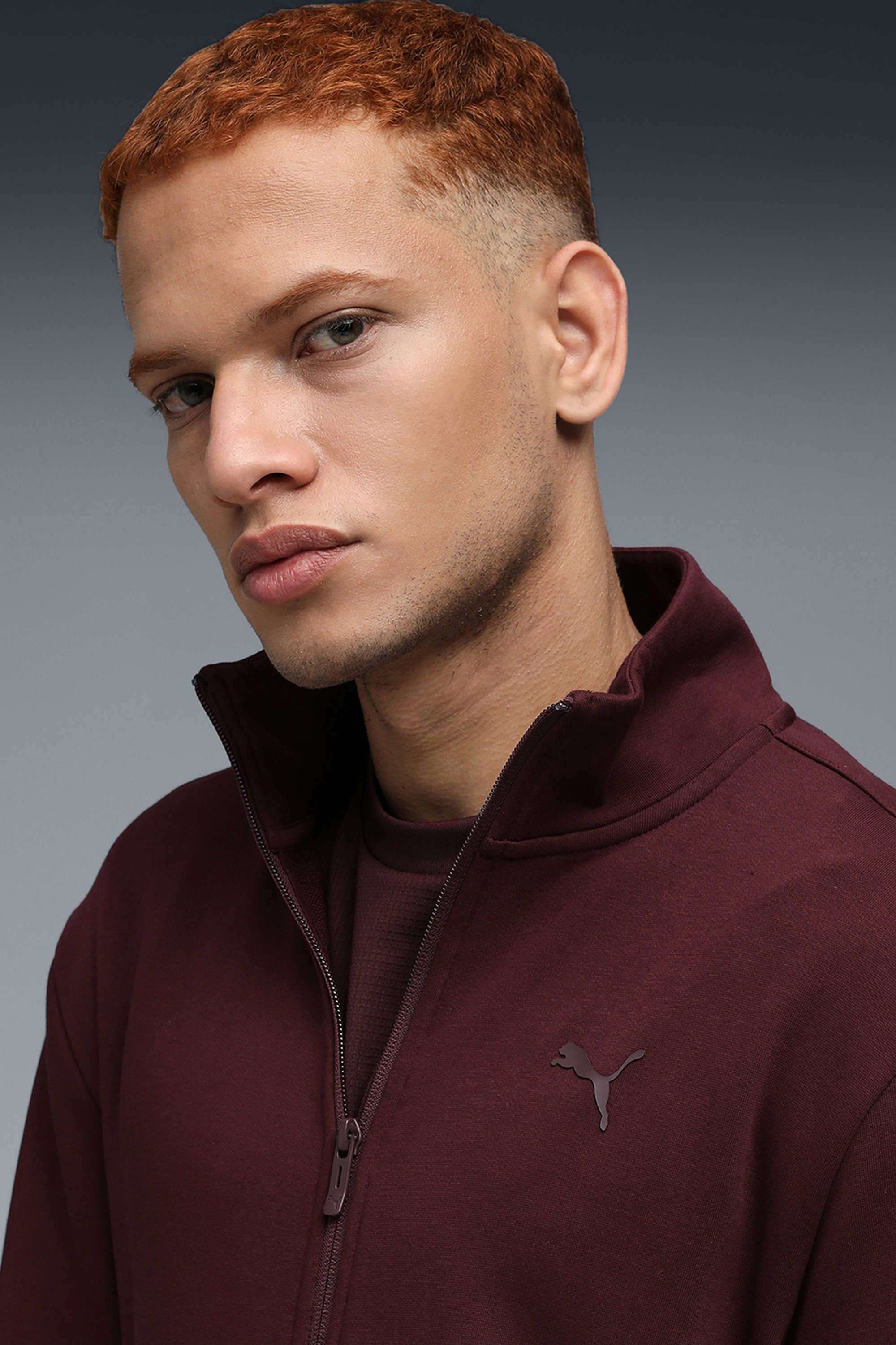 Buy Puma red Cotton Zipper Slim Fit Men Casual Wear Jacket